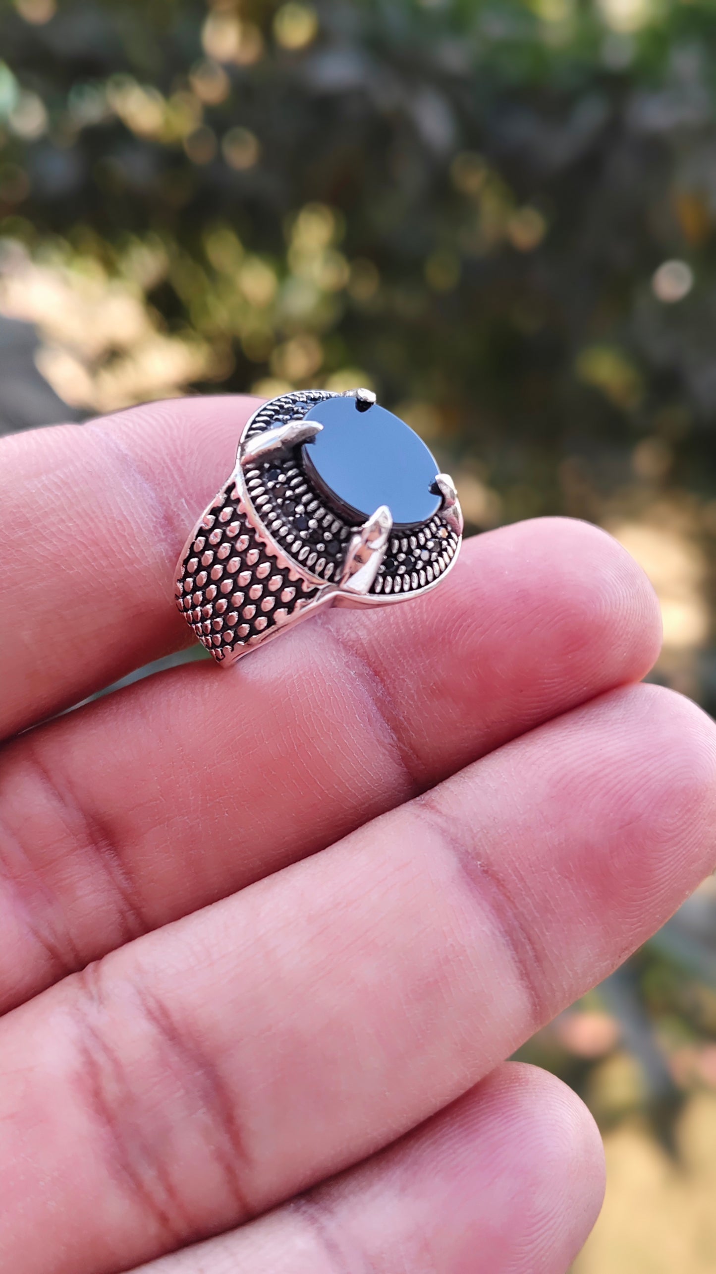 Black Zircon Turkish Ring