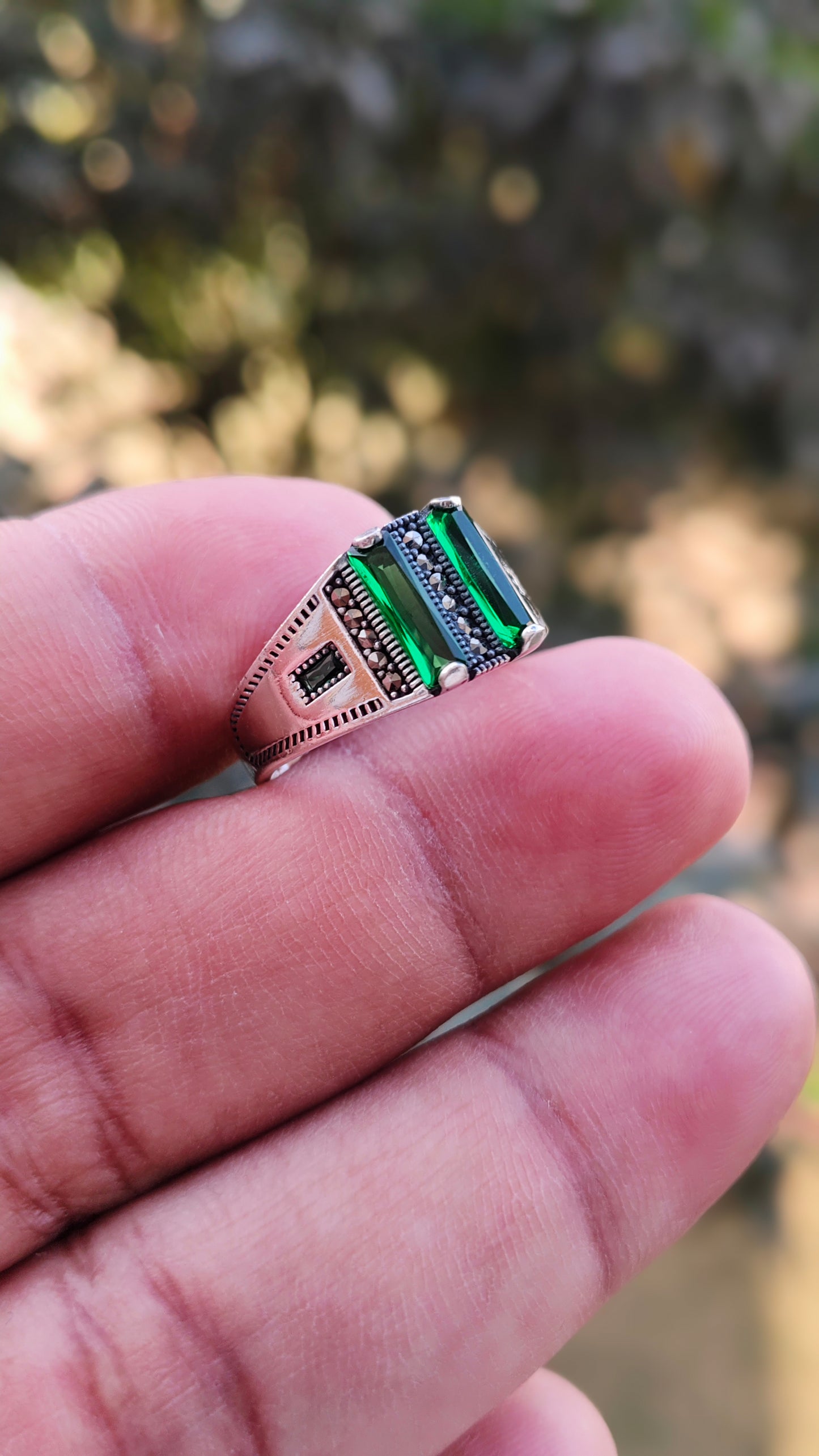 Green Zircon Turkish Ring