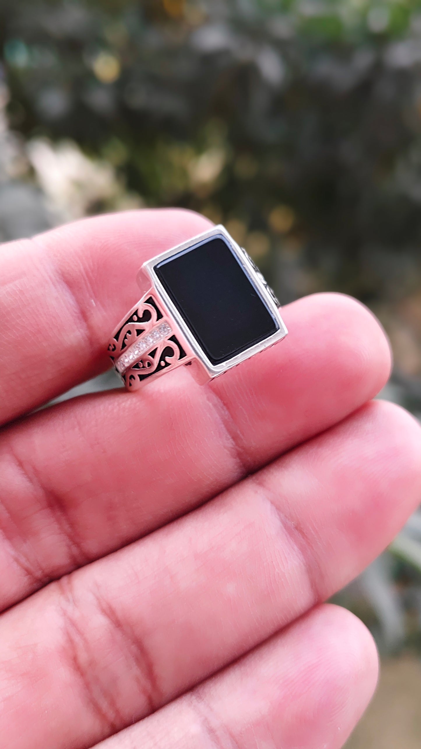 Black Aqeeq Turkish Ring