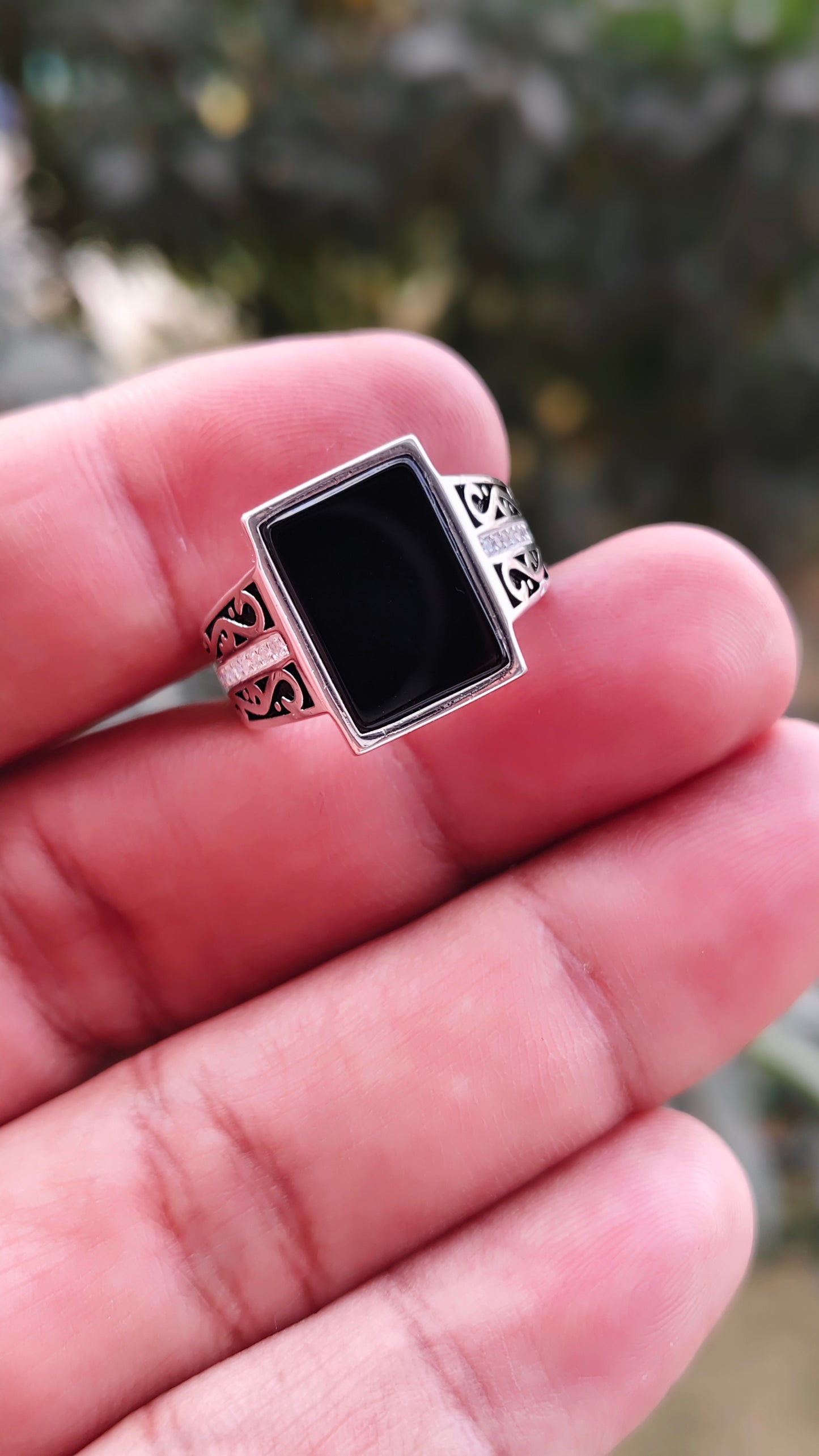 Black Aqeeq Turkish Ring