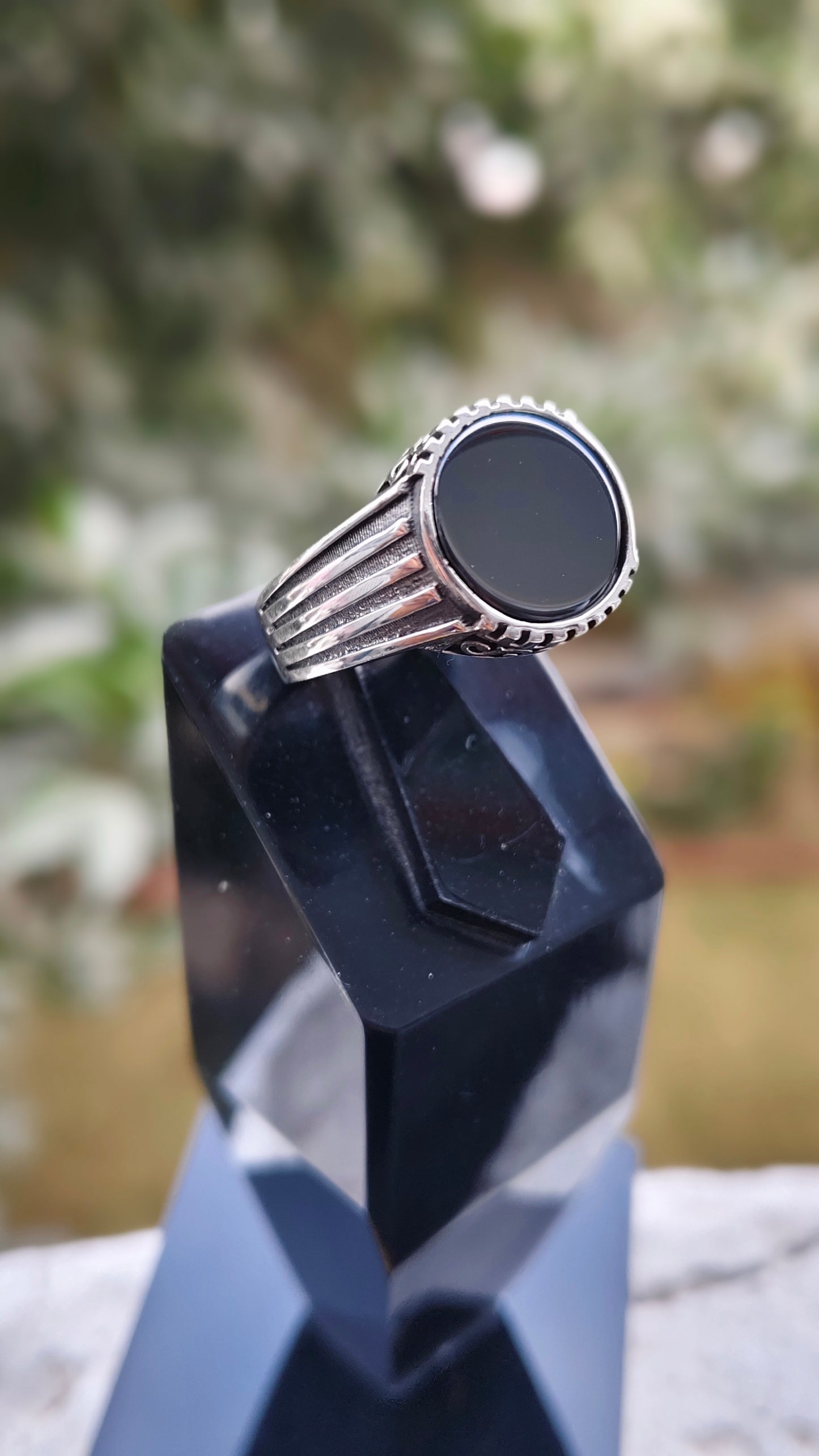 Black Aqeeq Turkish Ring
