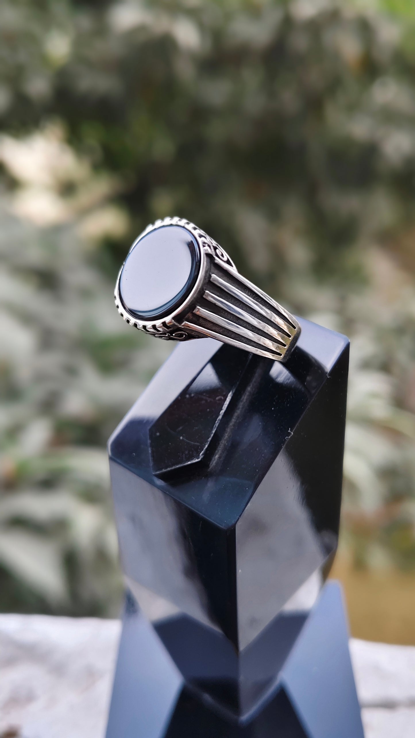 Black Aqeeq Turkish Ring