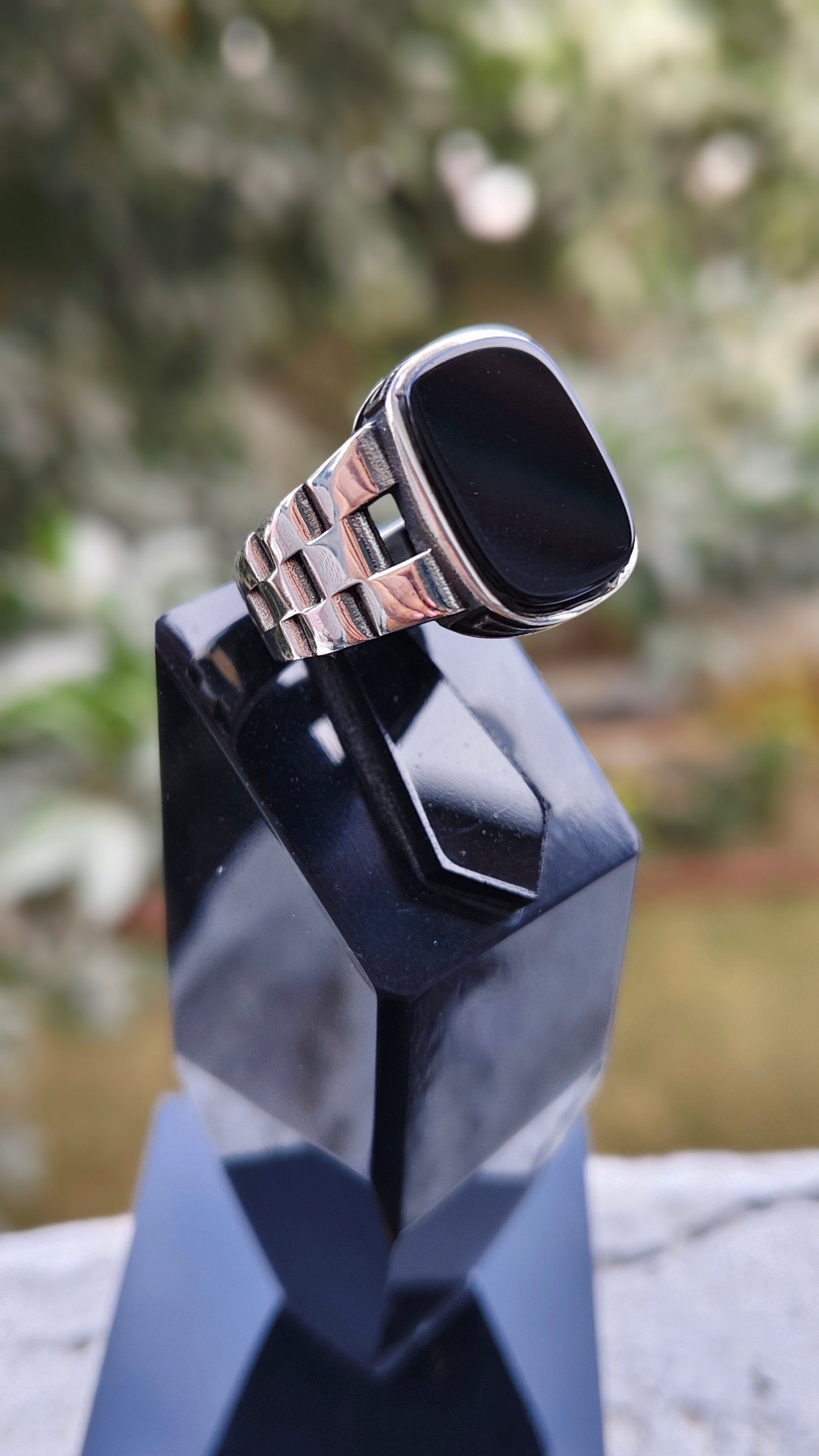 Black Aqeeq Turkish Ring