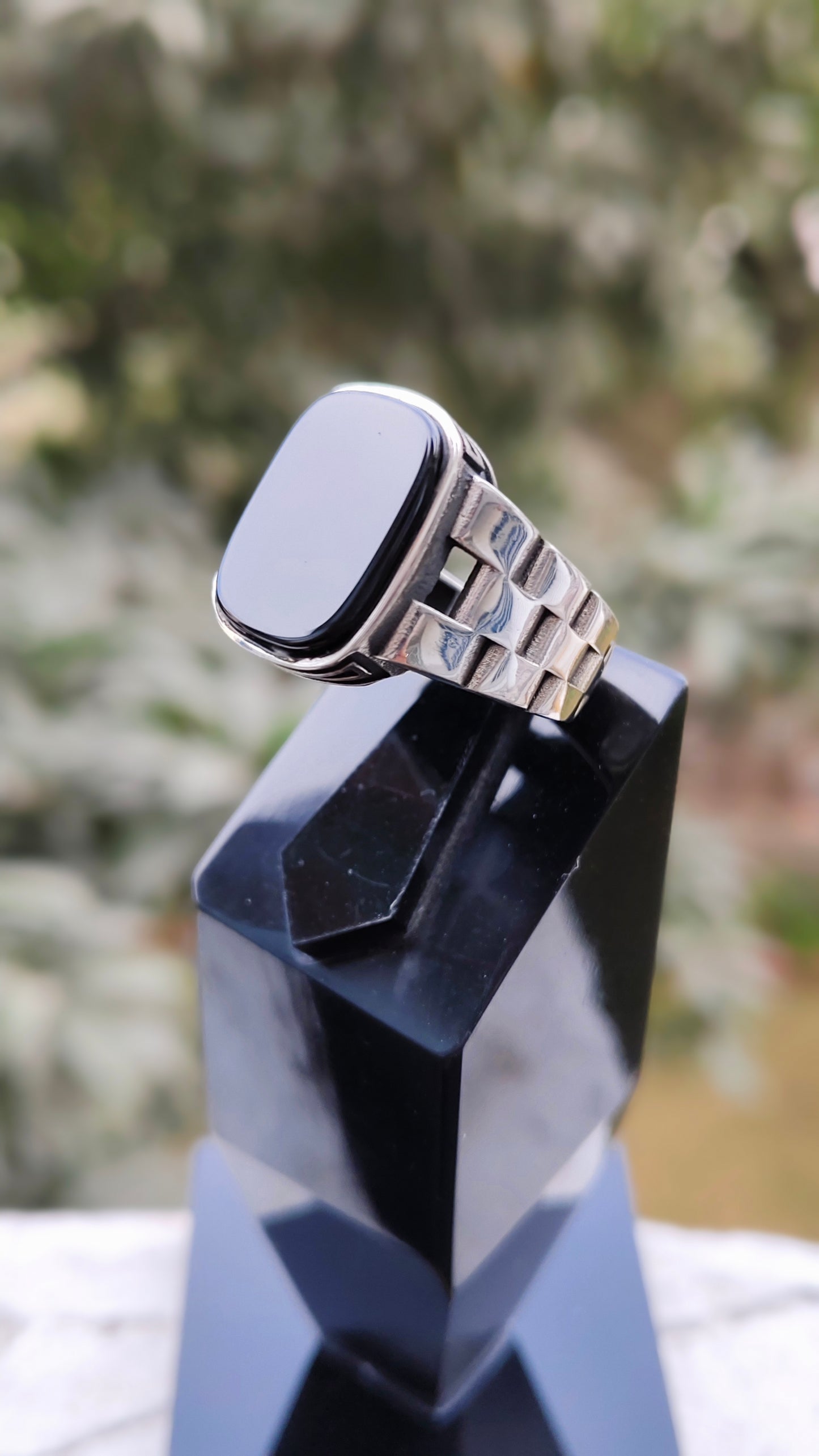 Black Aqeeq Turkish Ring