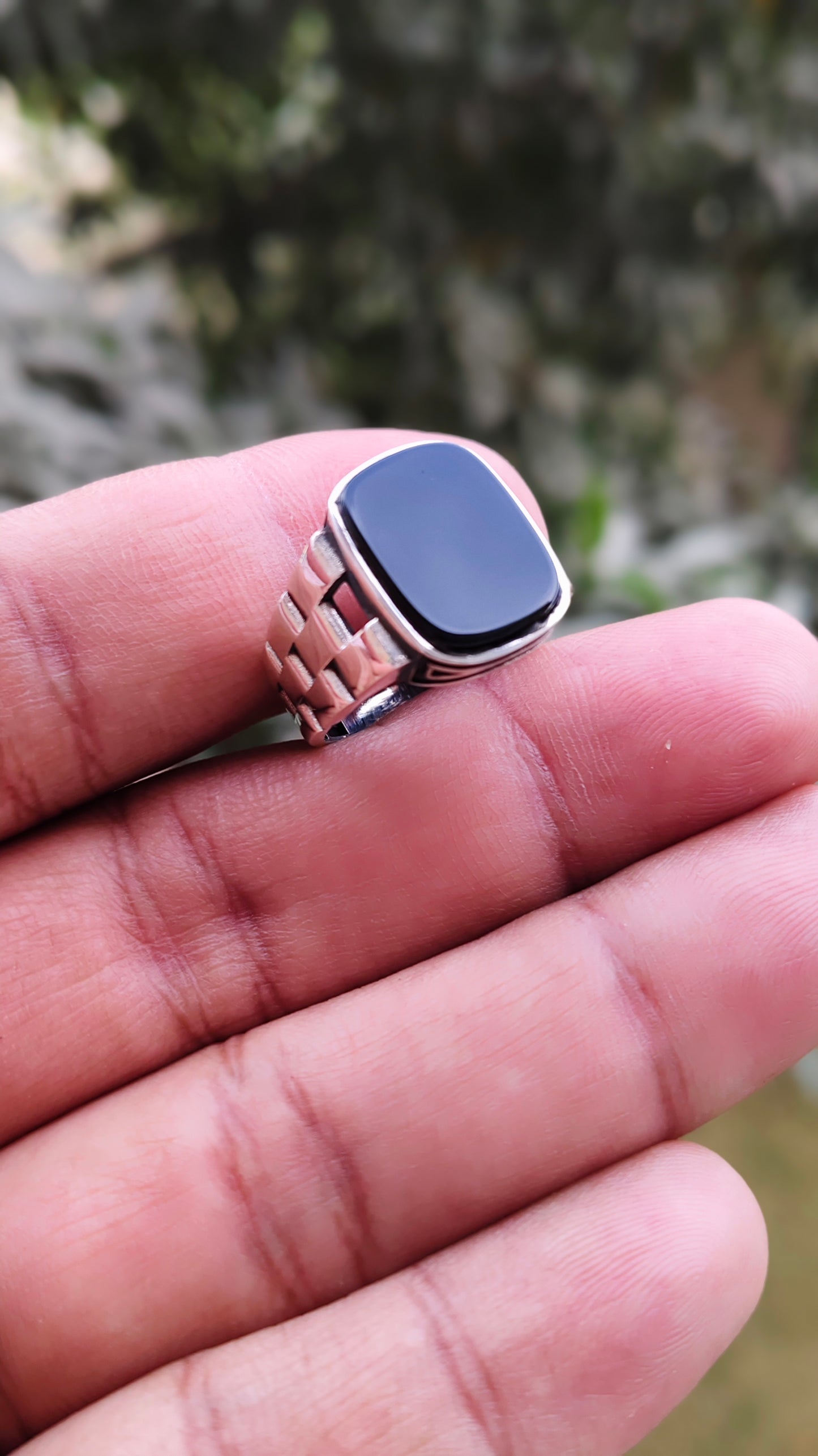 Black Aqeeq Turkish Ring