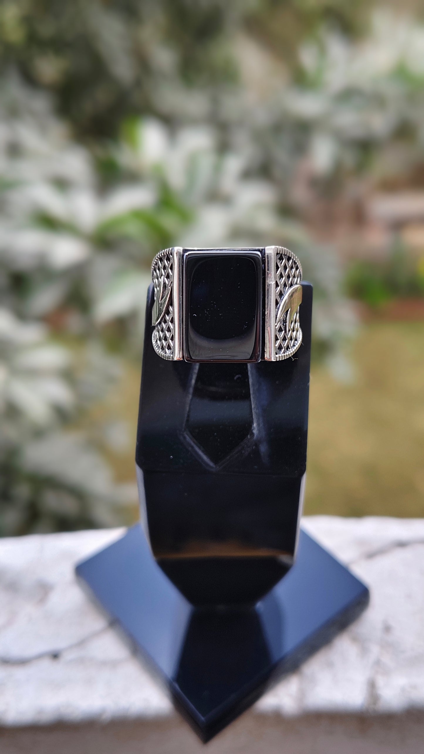 Black Yamni Aqeeq Turkish Ring