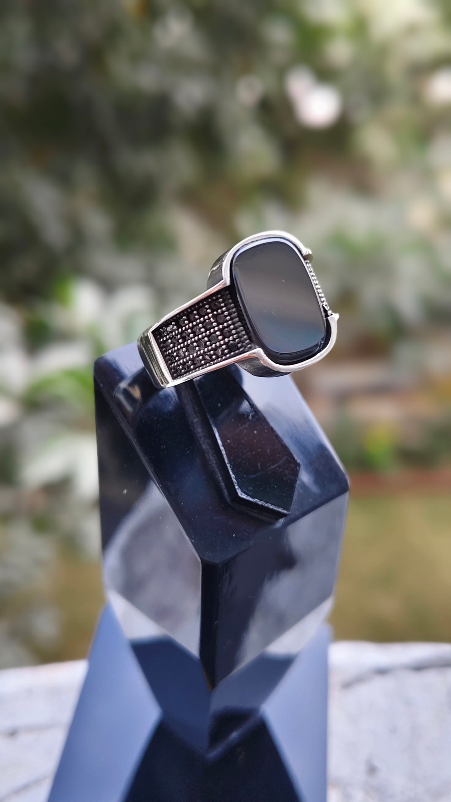 Black Aqeeq Turkish Ring