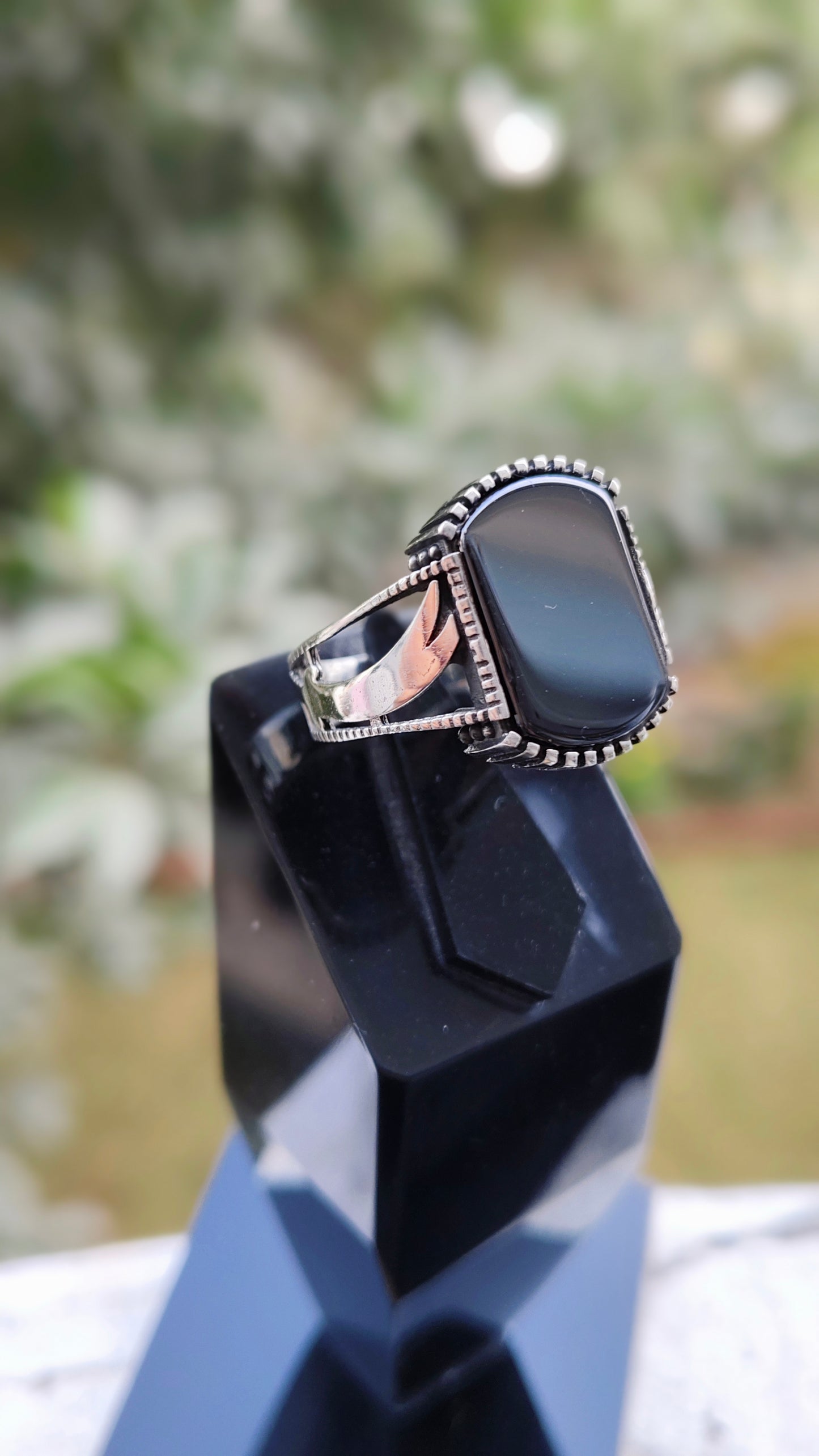 Black Aqeeq Turkish Ring