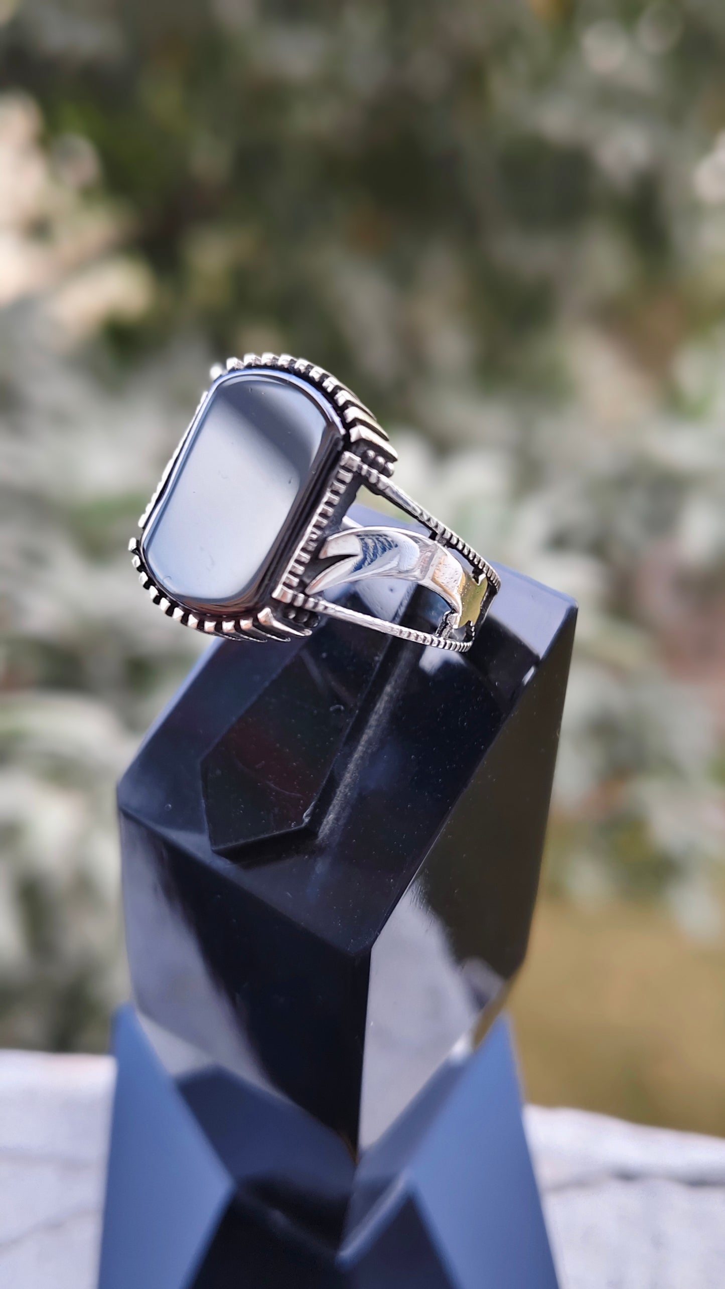 Black Aqeeq Turkish Ring