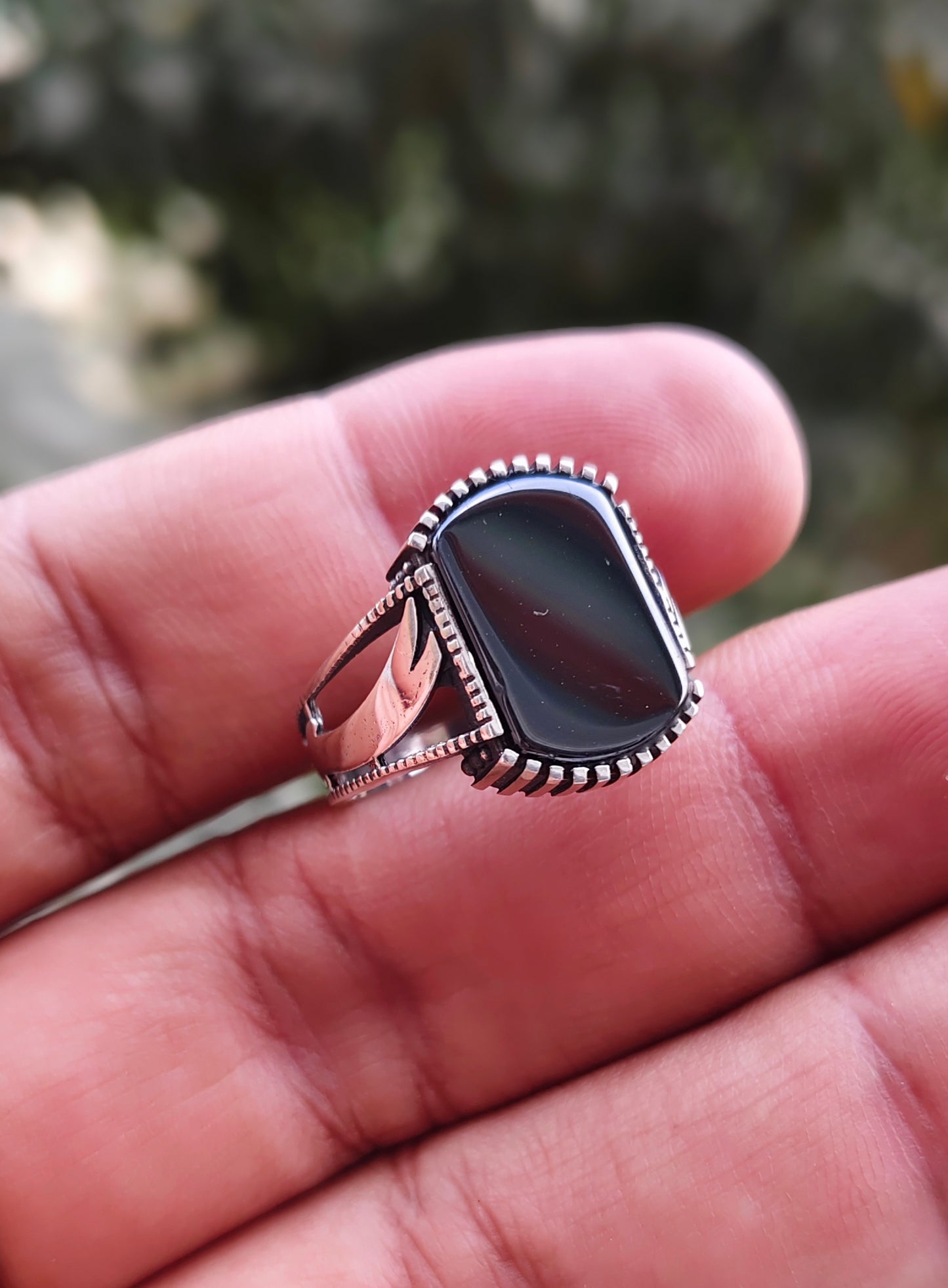 Black Aqeeq Turkish Ring