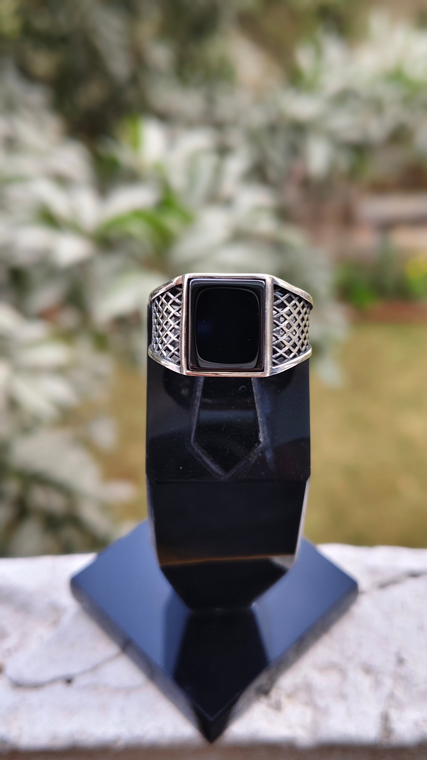 Black Aqeeq Turkish Ring