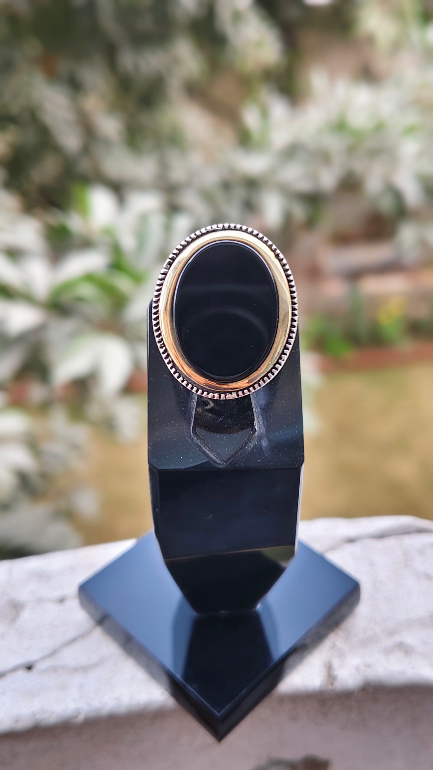 Black Aqeeq Turkish Ring