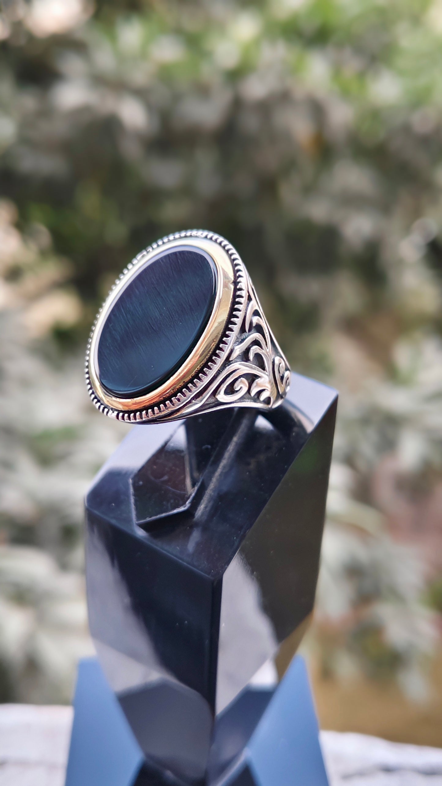 Black Aqeeq Turkish Ring