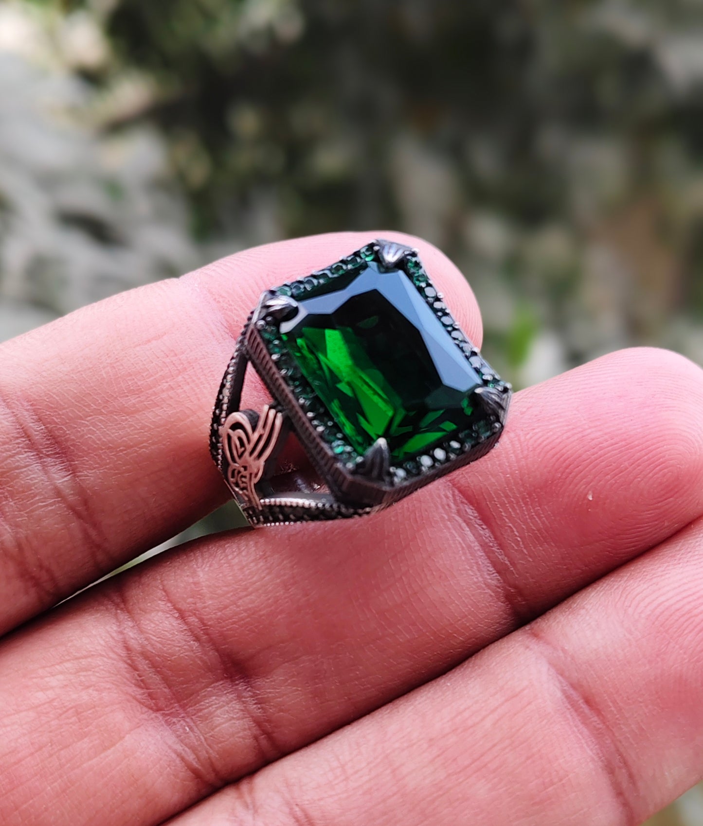 Green Zircon Turkish Ring