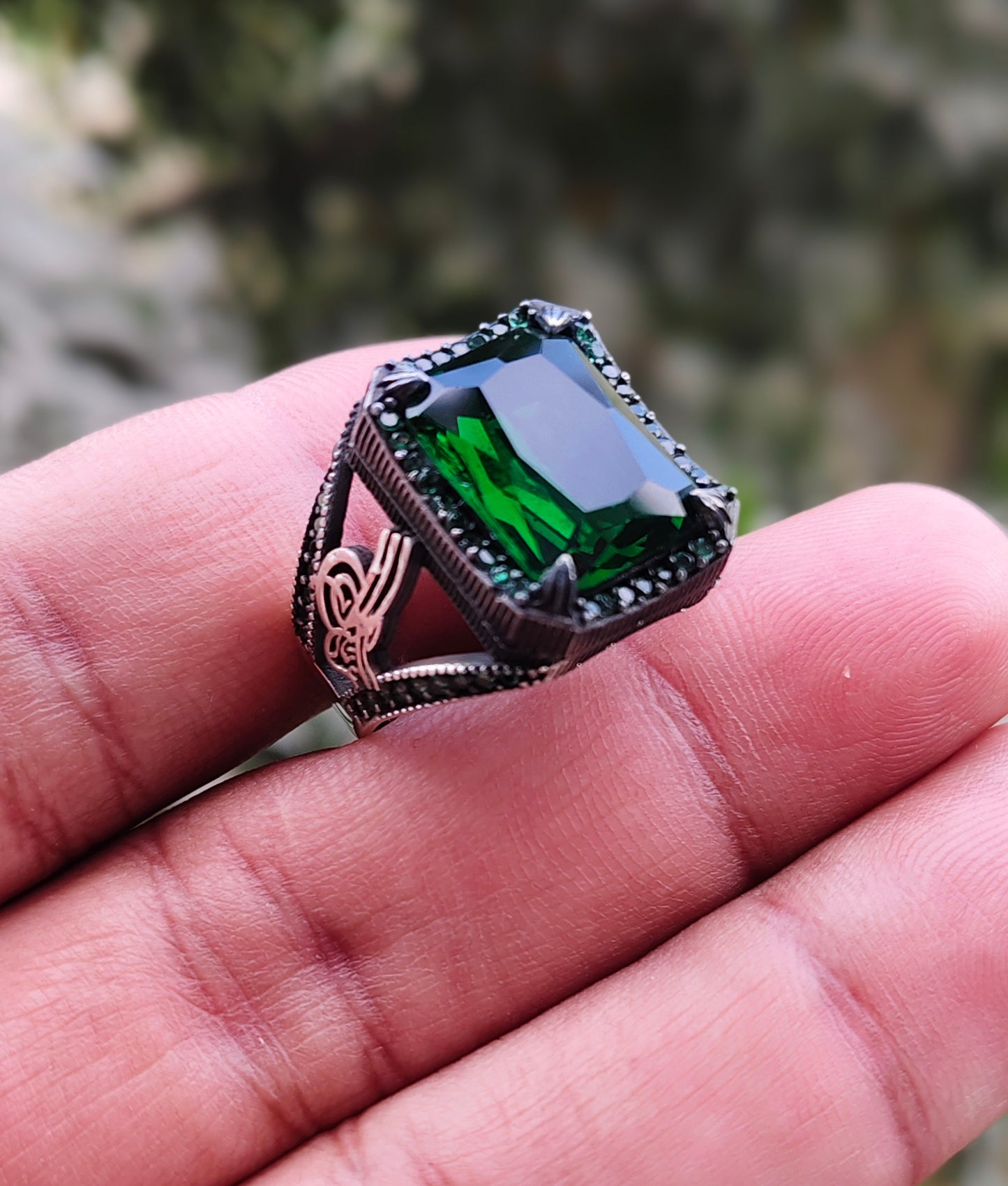 Green Zircon Turkish Ring