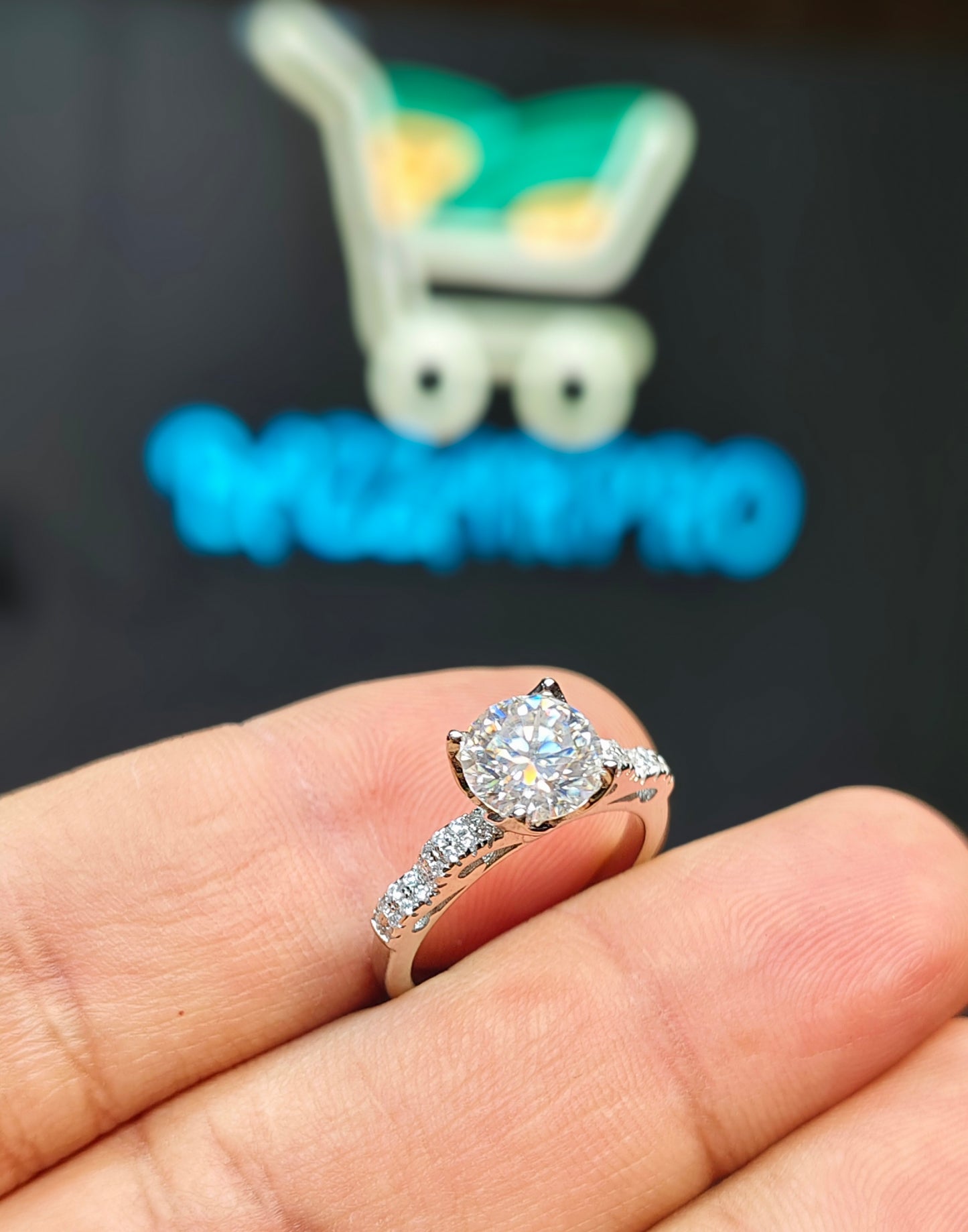 Moissanite Diamond Ring
