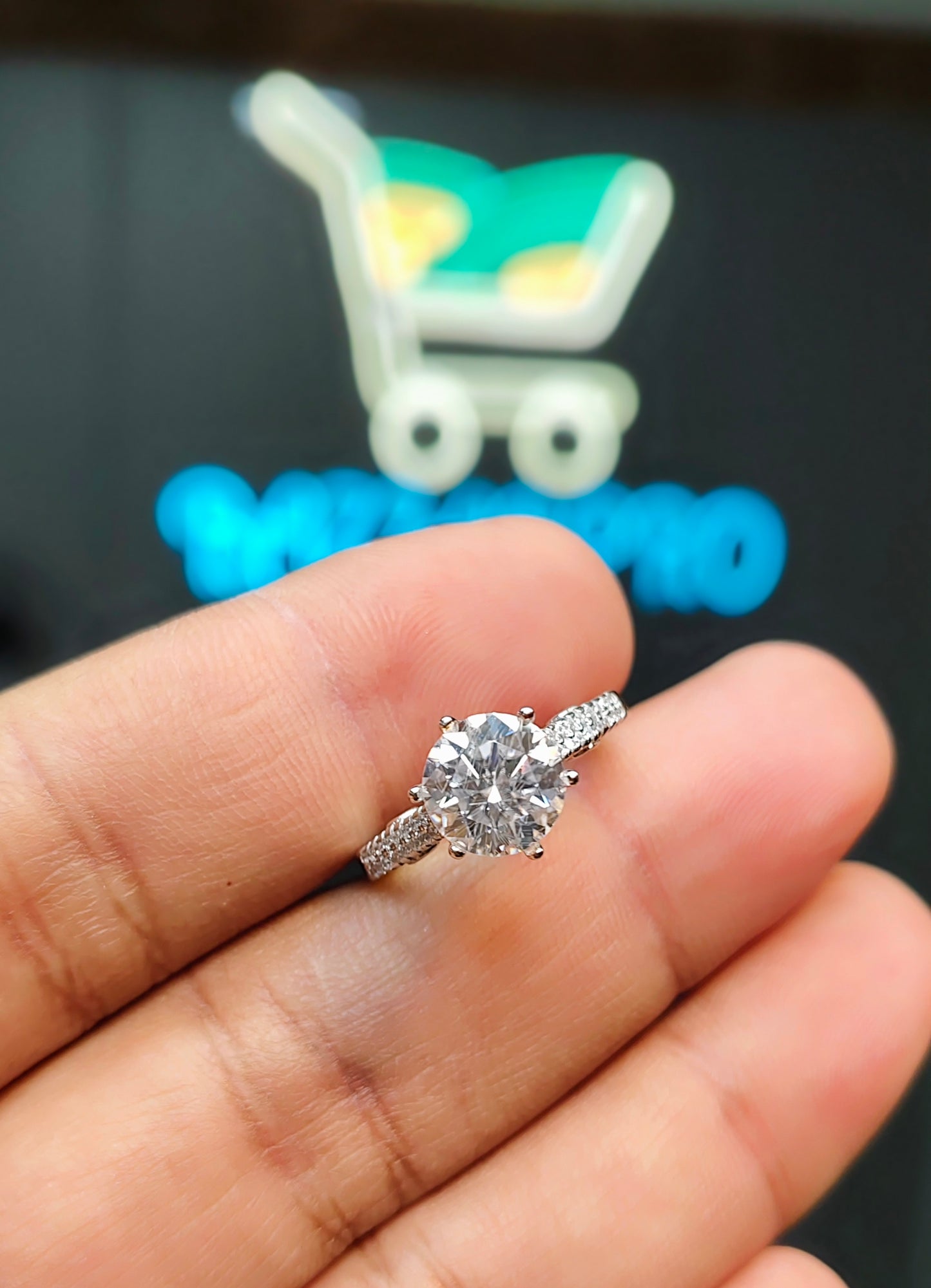 Moissanite Diamond Ring