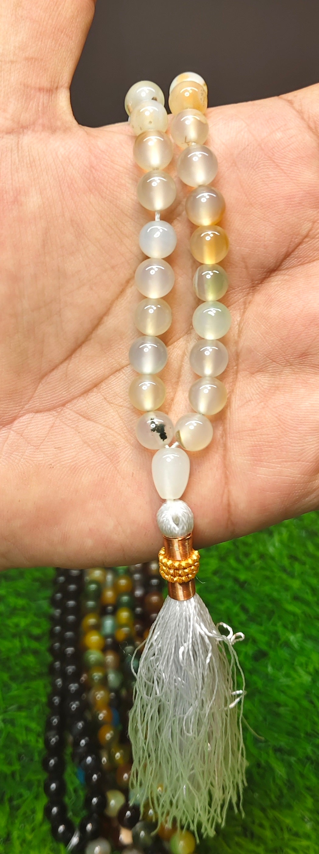 Agate (Aqeeqs) tasbeeh/tasbih - original stone tasbeeh 8mm 33 beads