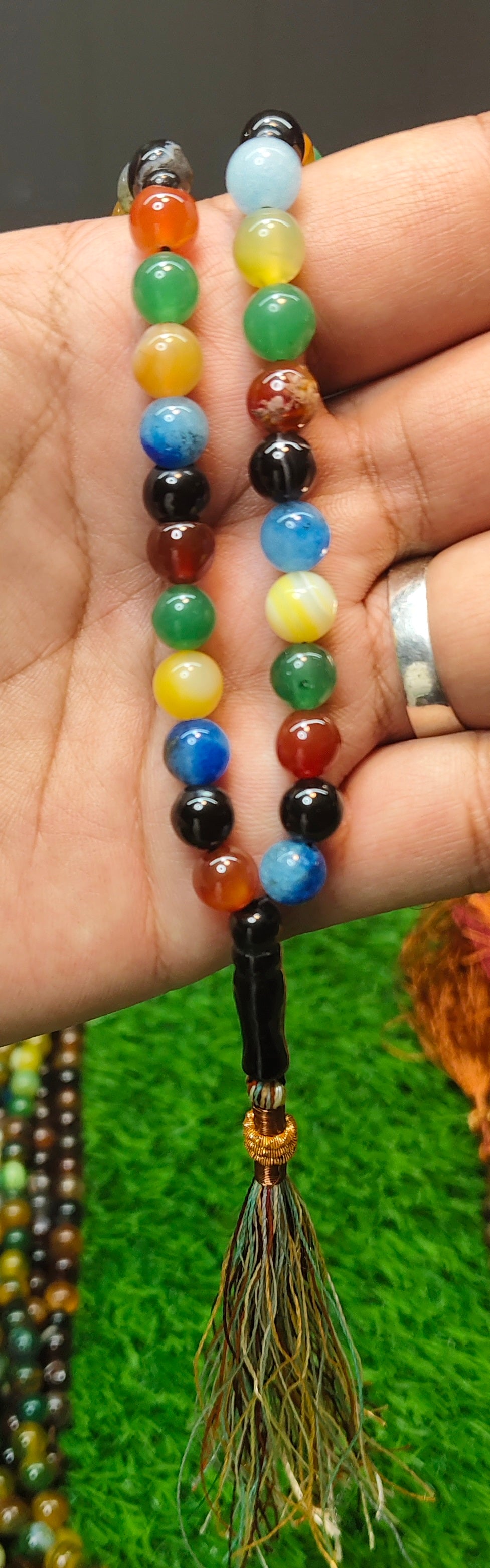 Agate (Aqeeqs) tasbeeh/tasbih - original stone tasbeeh 8mm 33 beads