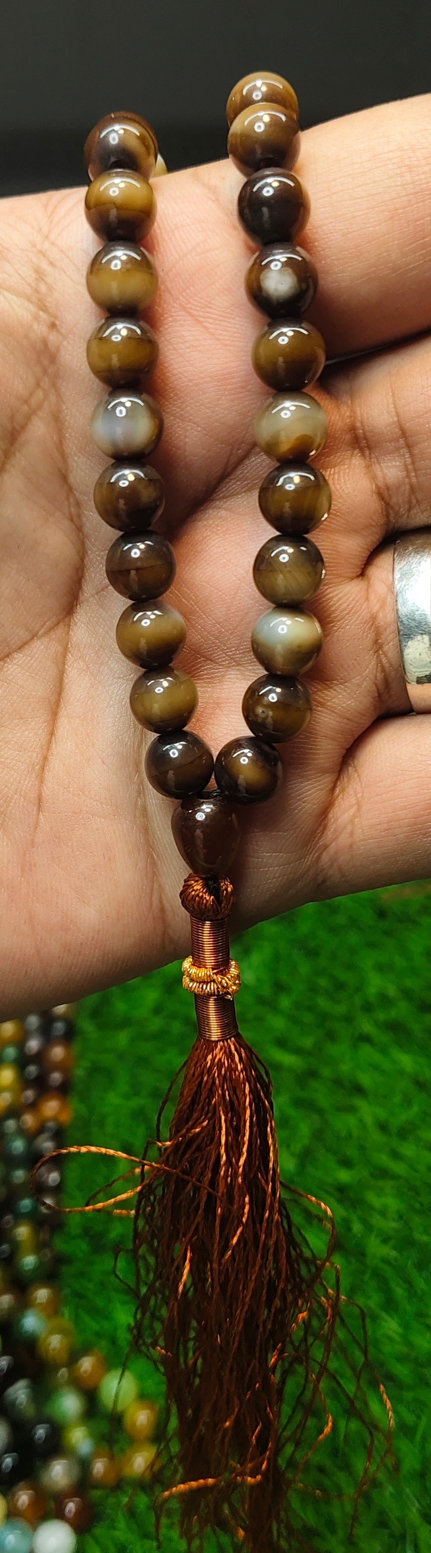 Agate (Aqeeqs) tasbeeh/tasbih - original stone tasbeeh 8mm 33 beads