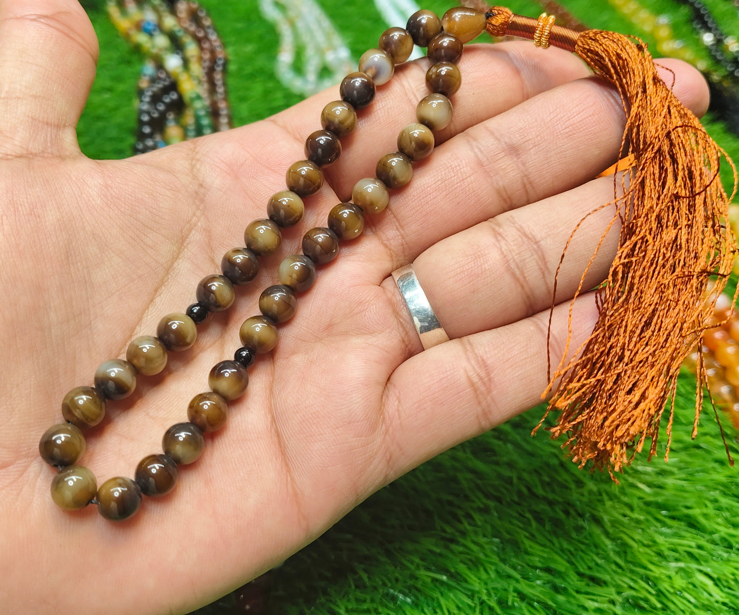 Agate (Aqeeqs) tasbeeh/tasbih - original stone tasbeeh 8mm 33 beads