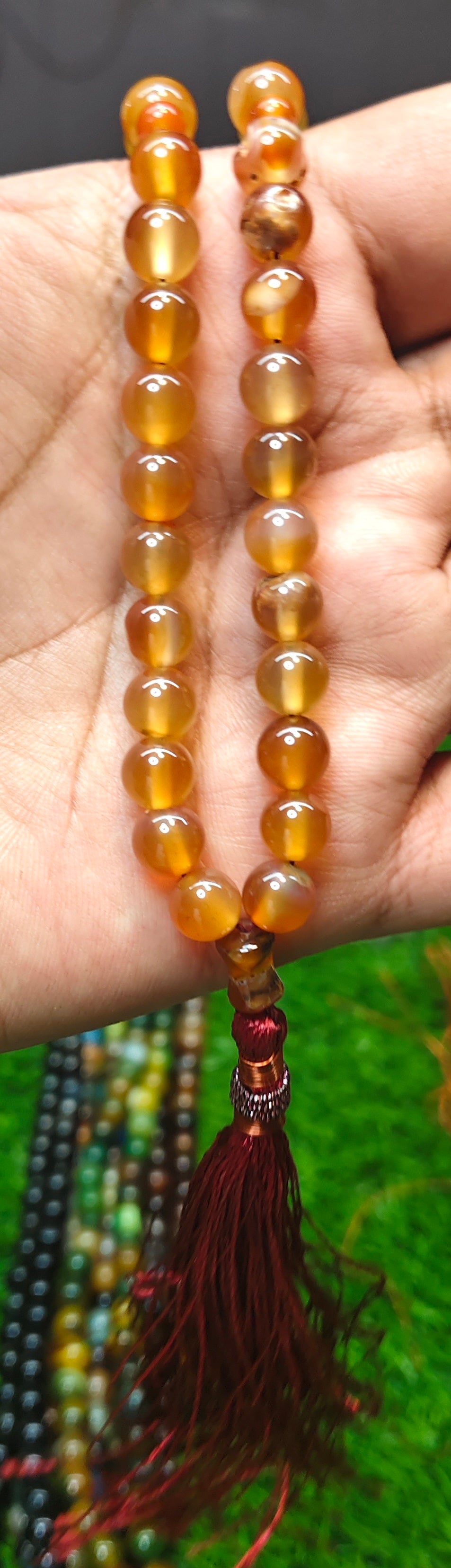 Agate (Aqeeqs) tasbeeh/tasbih - original stone tasbeeh 8mm 33 beads