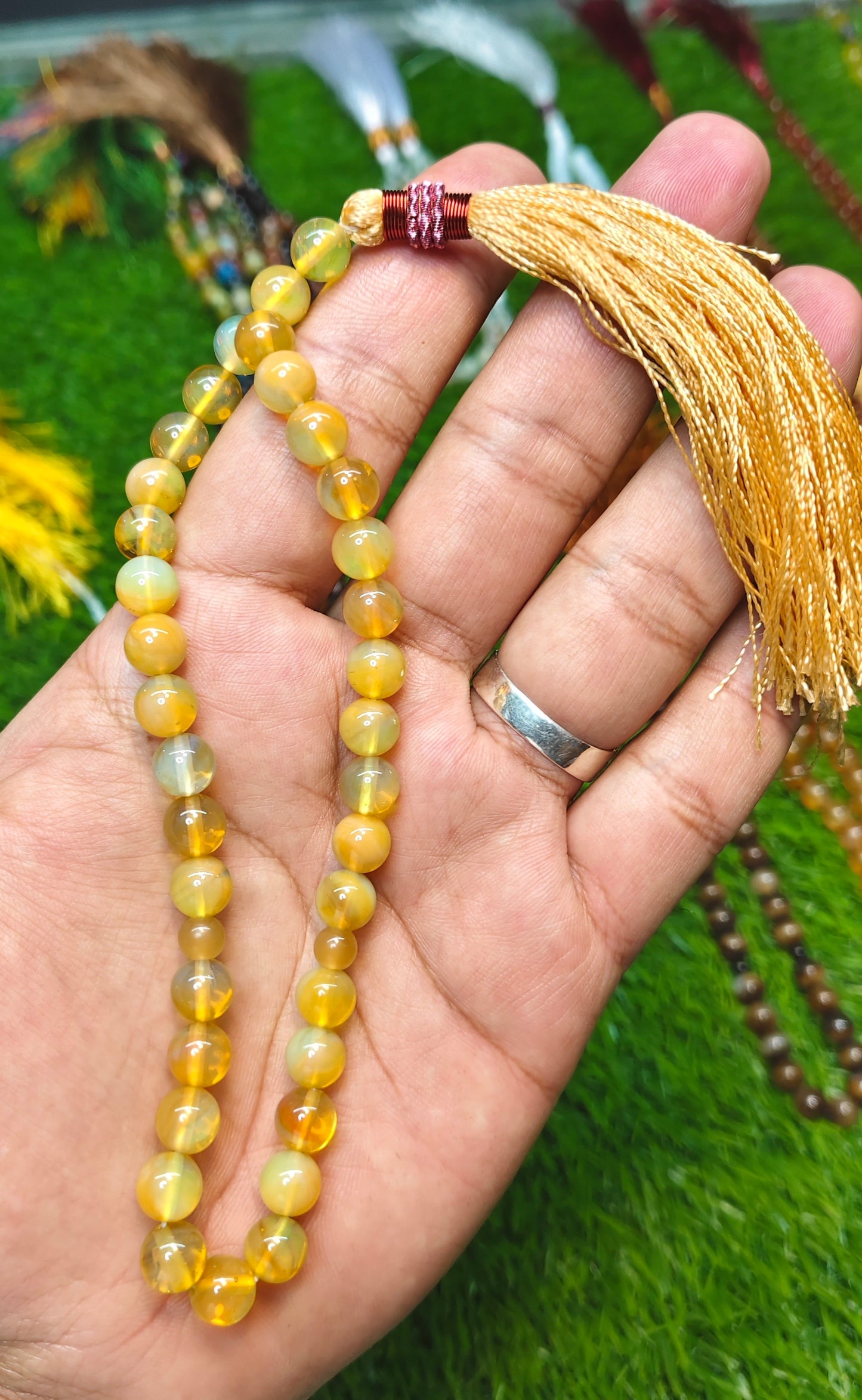 Agate (Aqeeqs) tasbeeh/tasbih - original stone tasbeeh 8mm 33 beads