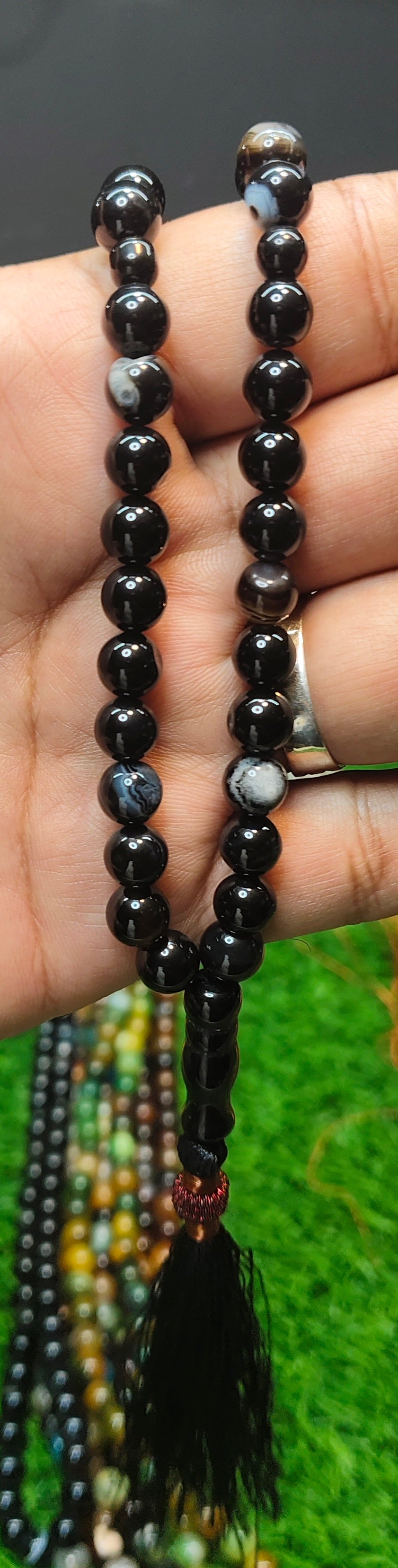 Agate (Aqeeqs) tasbeeh/tasbih - original stone tasbeeh 8mm 33 beads