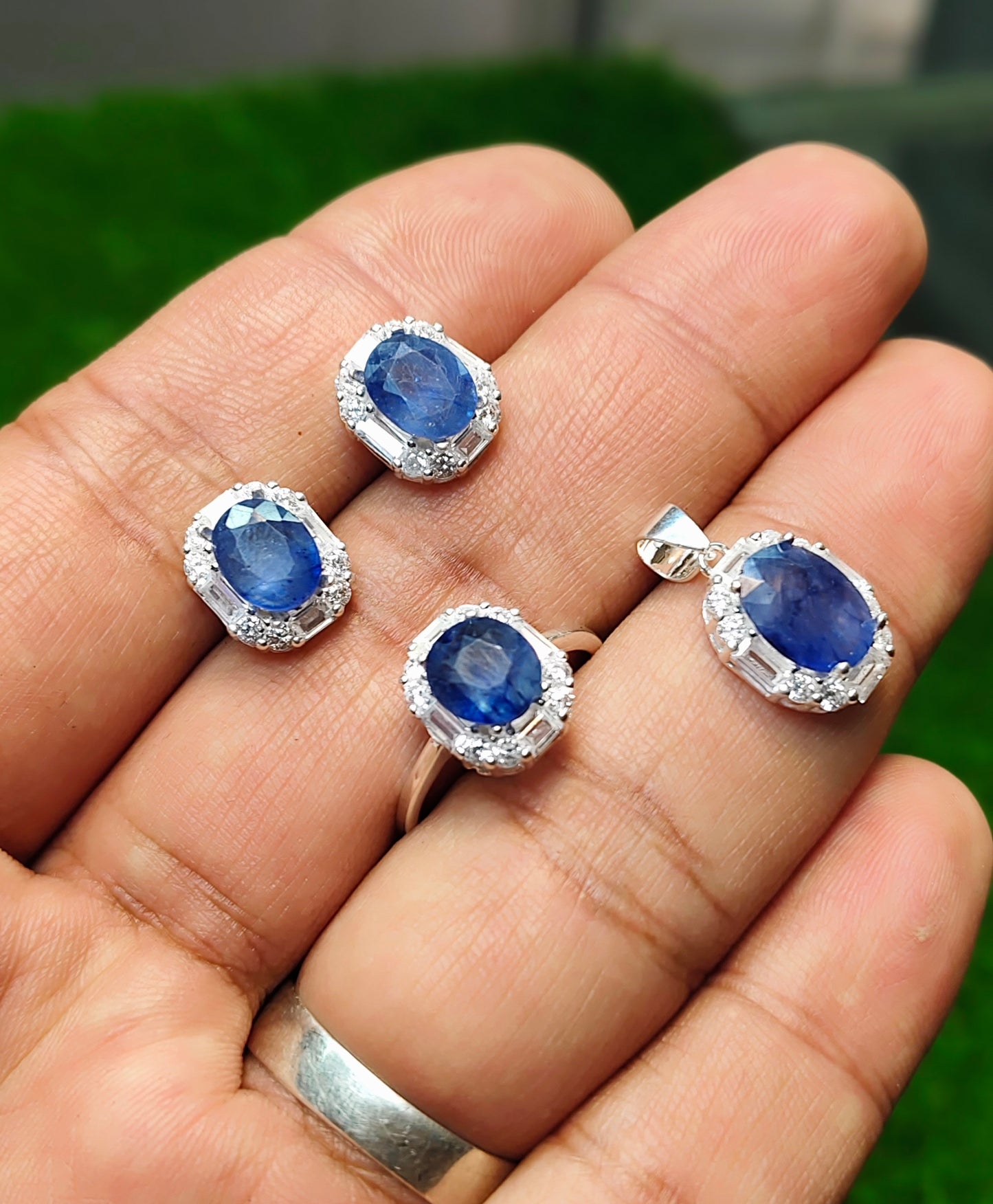 Neelam Sets 925 Pure Silver