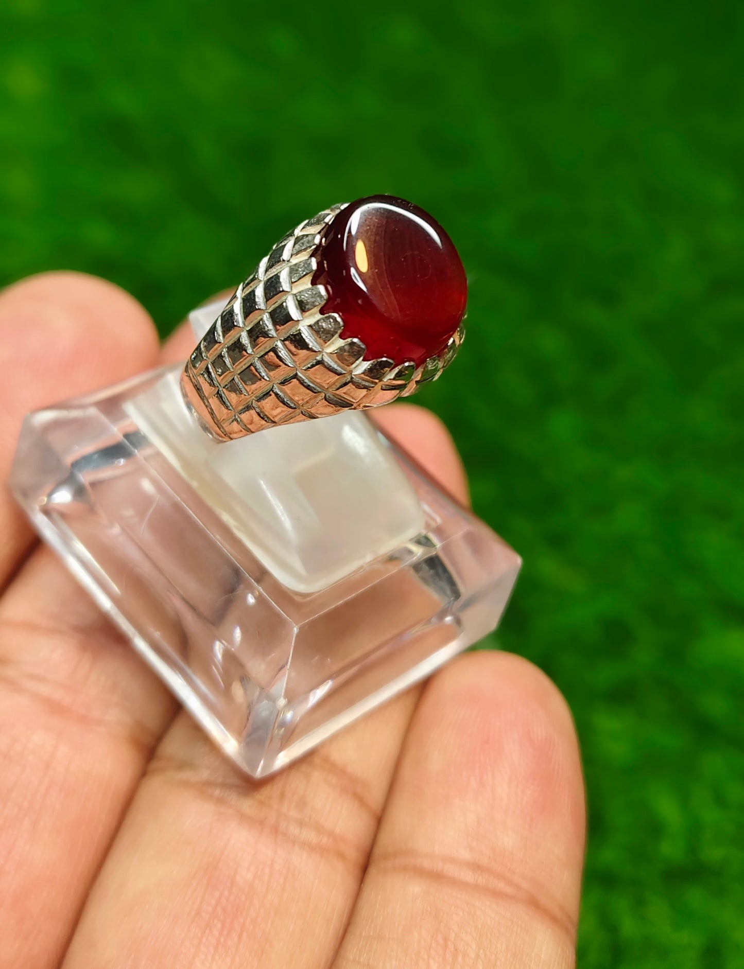 Yamni Aqeeq Ring