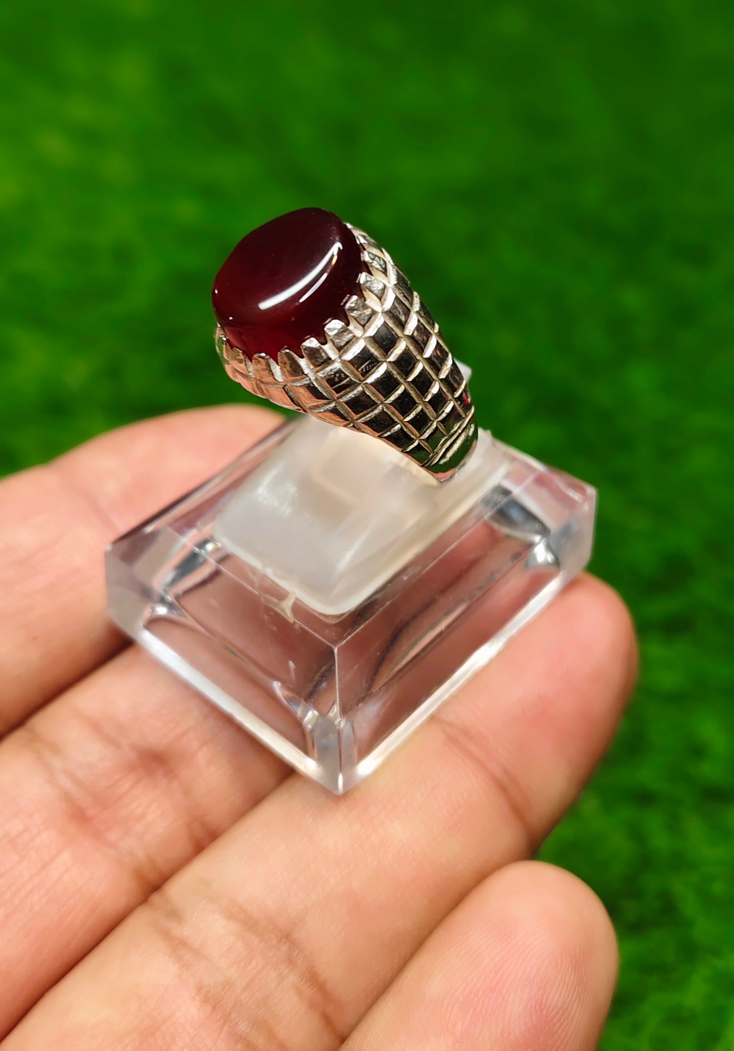 Yamni Aqeeq Ring