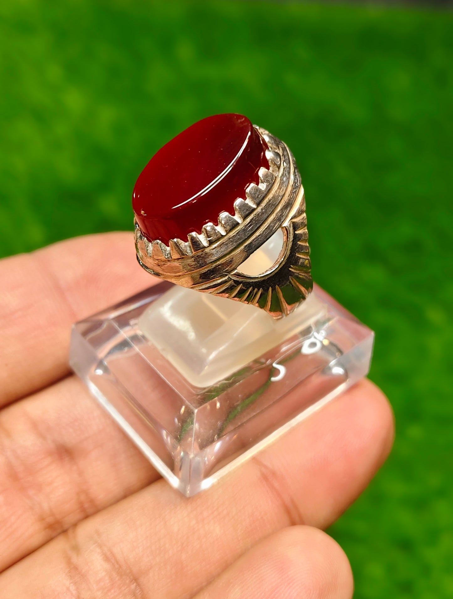 Yamni Aqeeq Ring