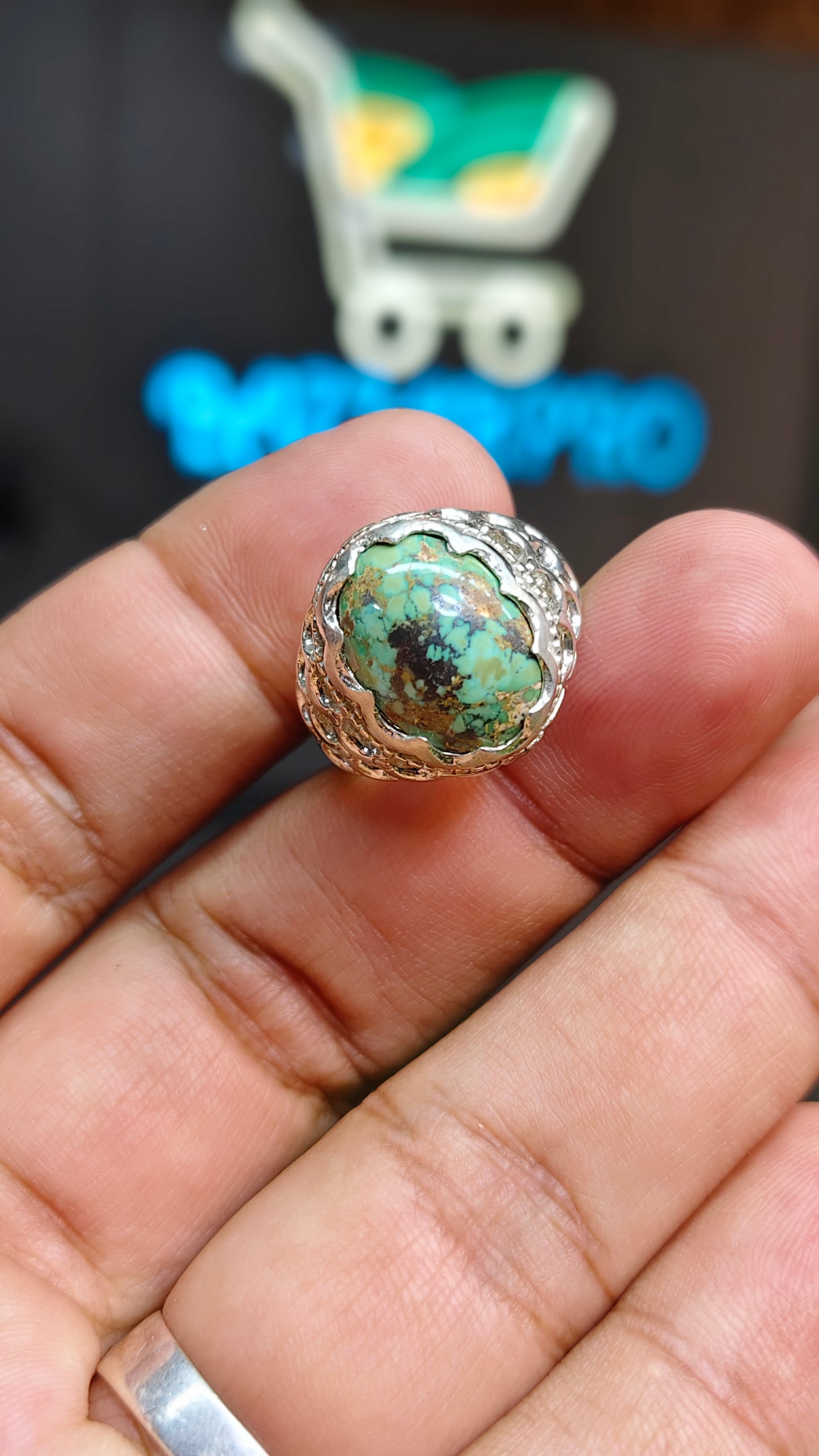 Spider Web Feroza Ring