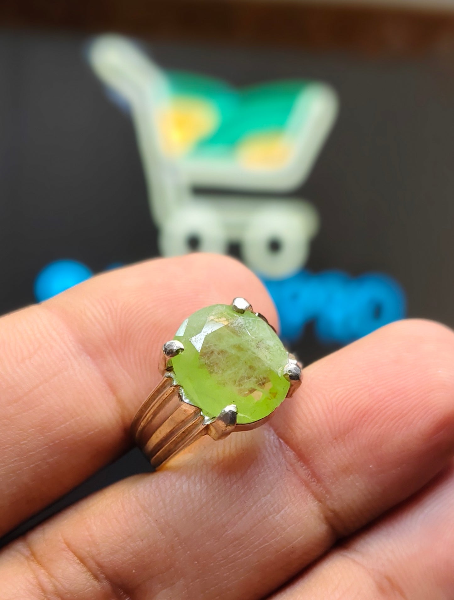 Natural Peridot Ring
