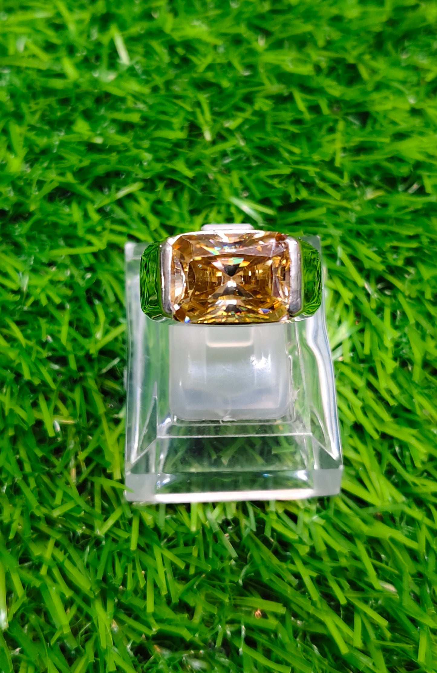 Gold Moissanite Diamond