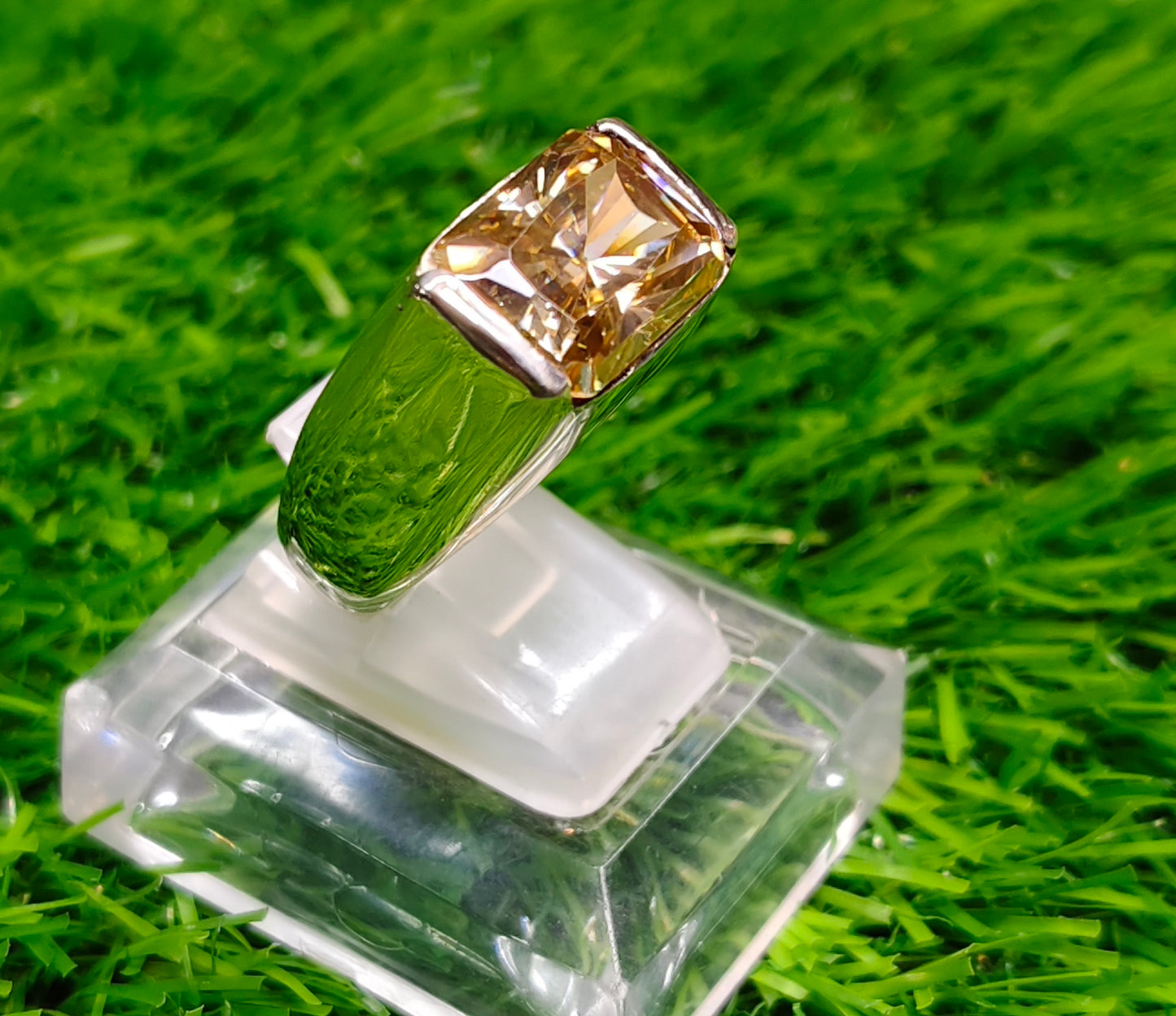 Gold Moissanite Diamond