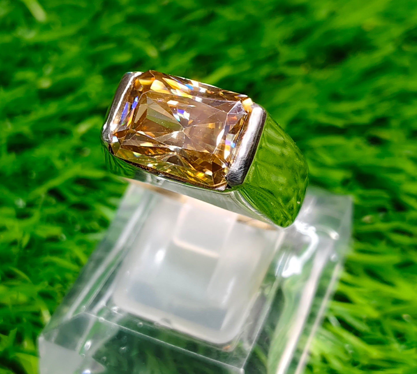 Gold Moissanite Diamond
