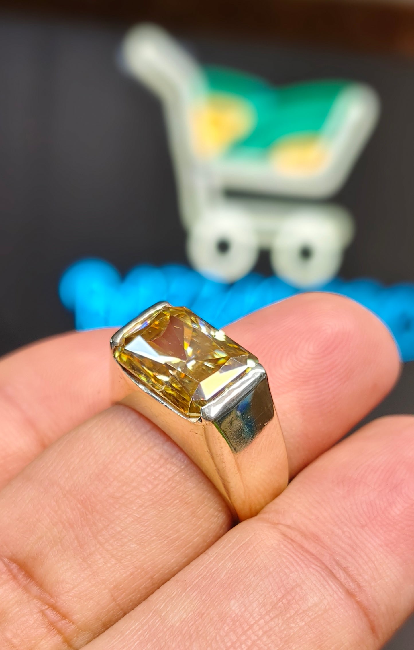 Gold Moissanite Diamond
