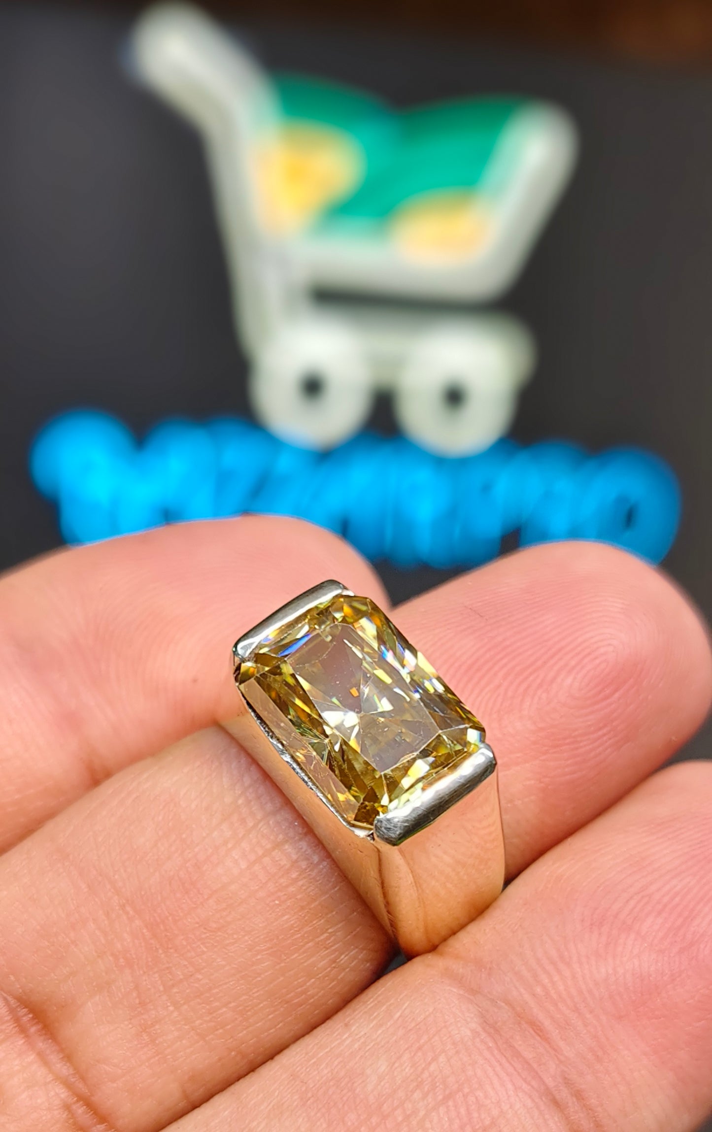 Gold Moissanite Diamond