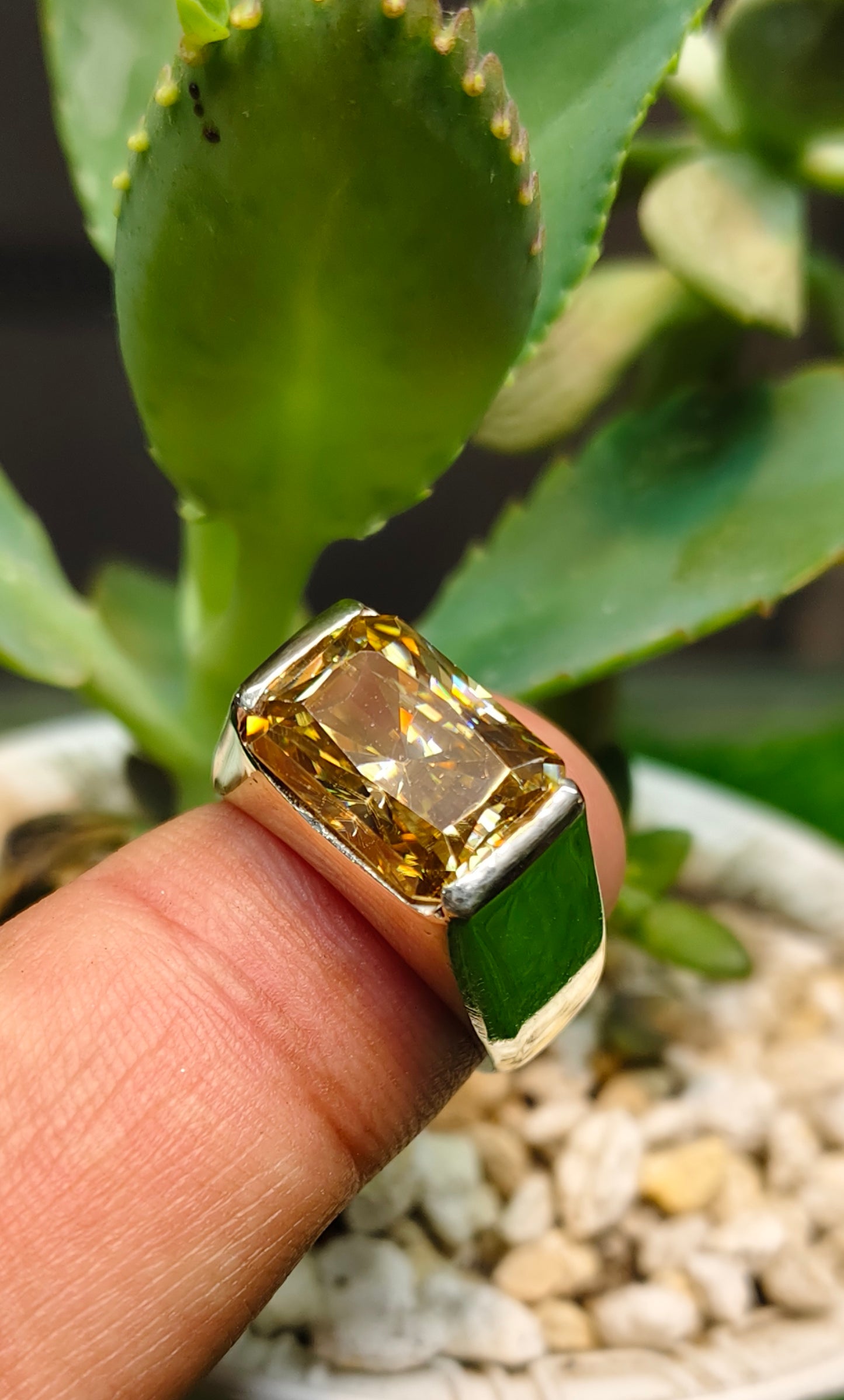 Gold Moissanite Diamond