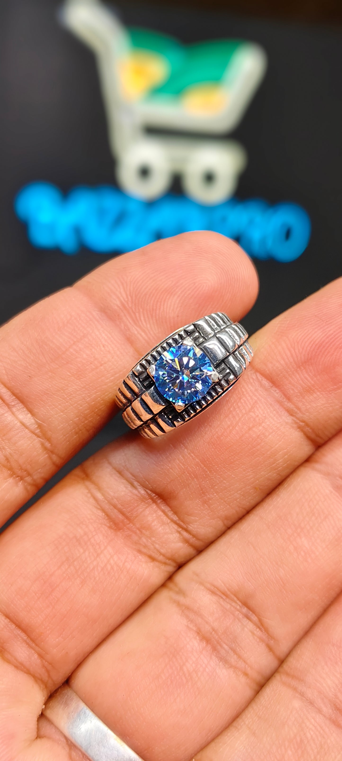 Blue Moissanite Diamond