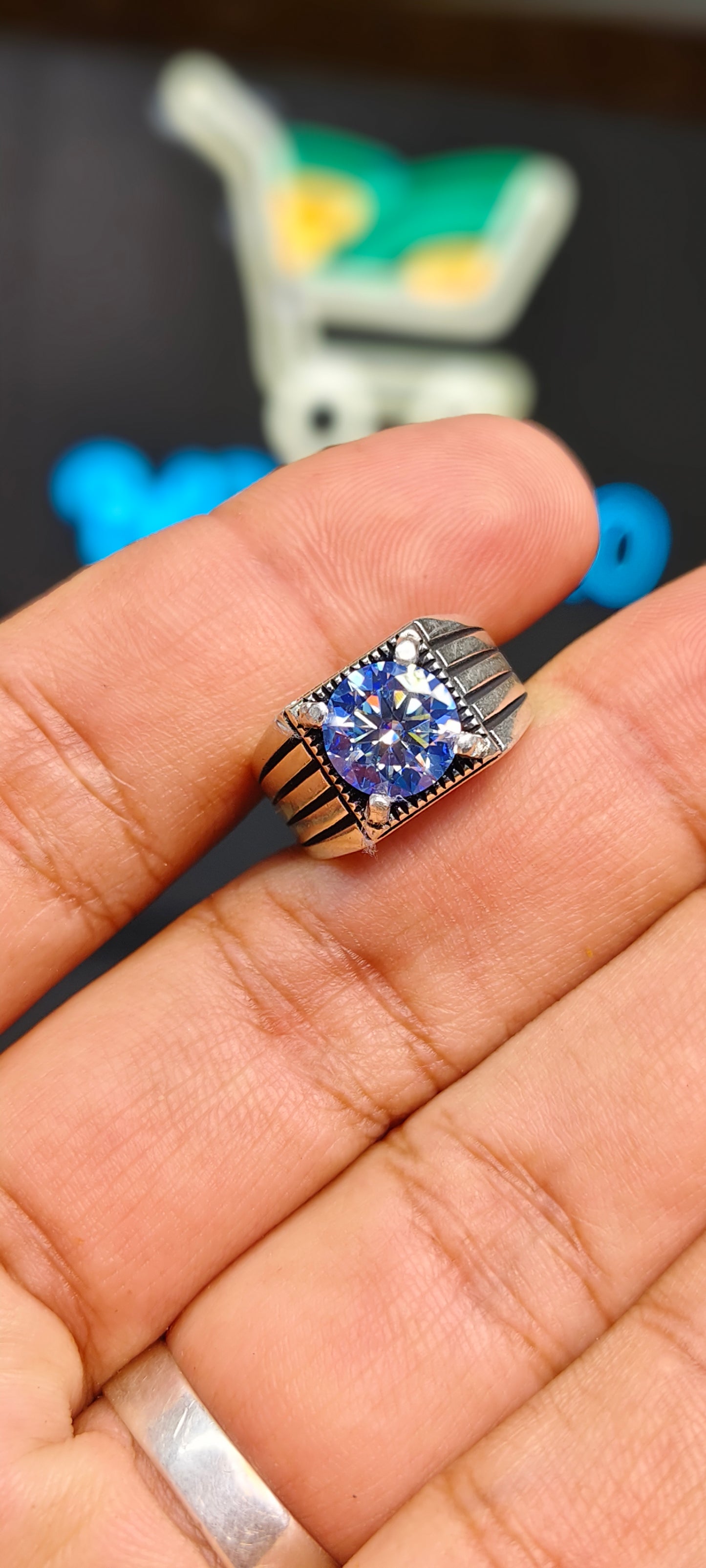 Blue Aquamarine Moissanite Diamond
