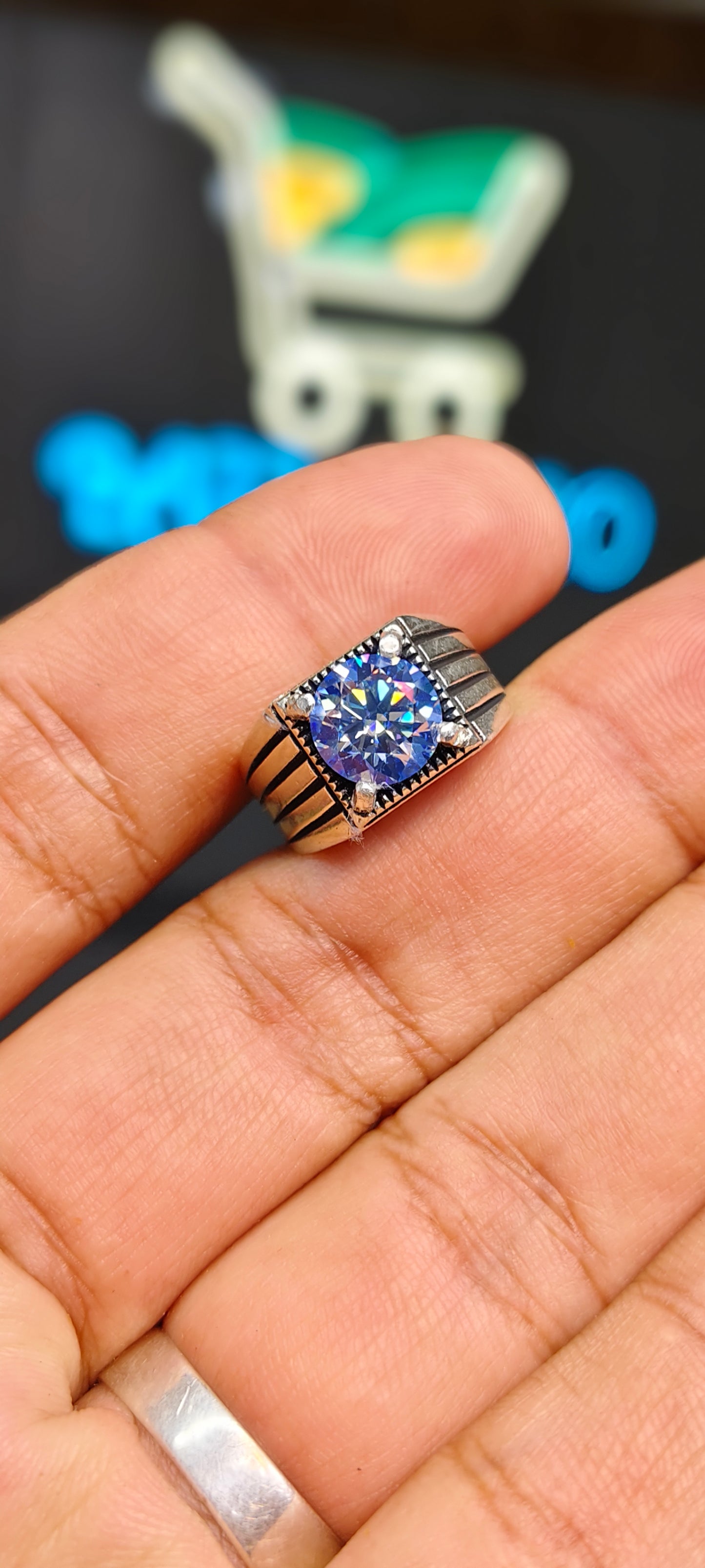 Blue Aquamarine Moissanite Diamond