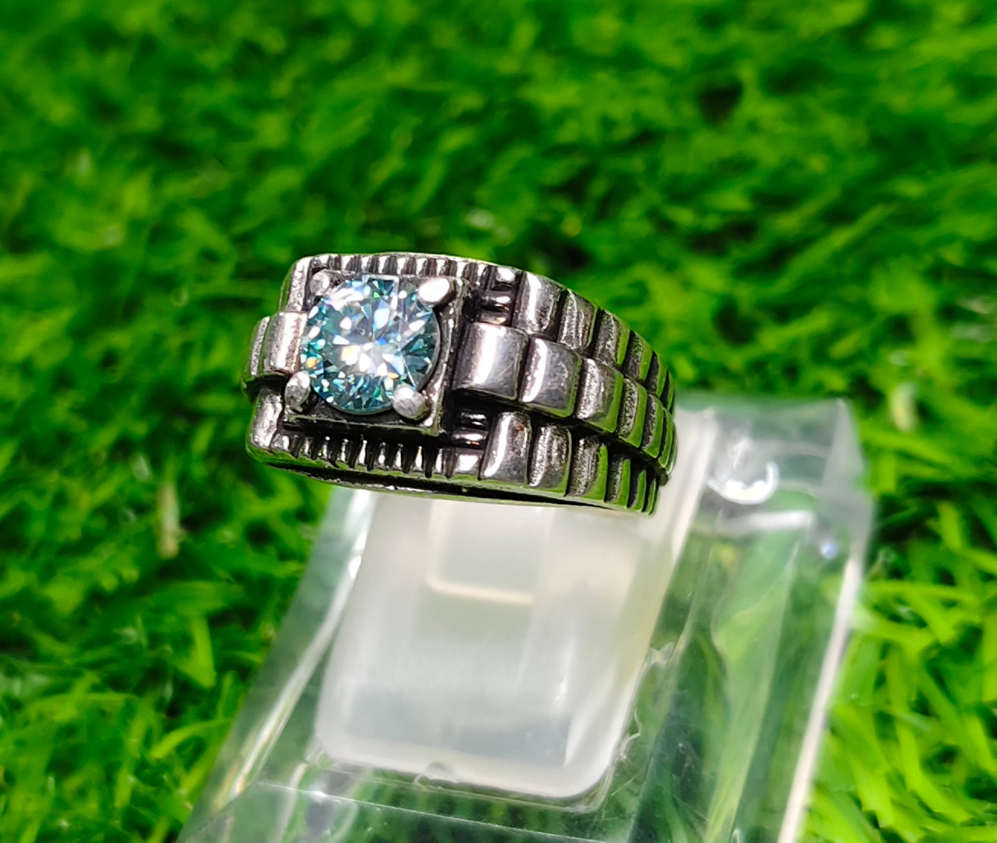 Aqua Moissanite Diamond