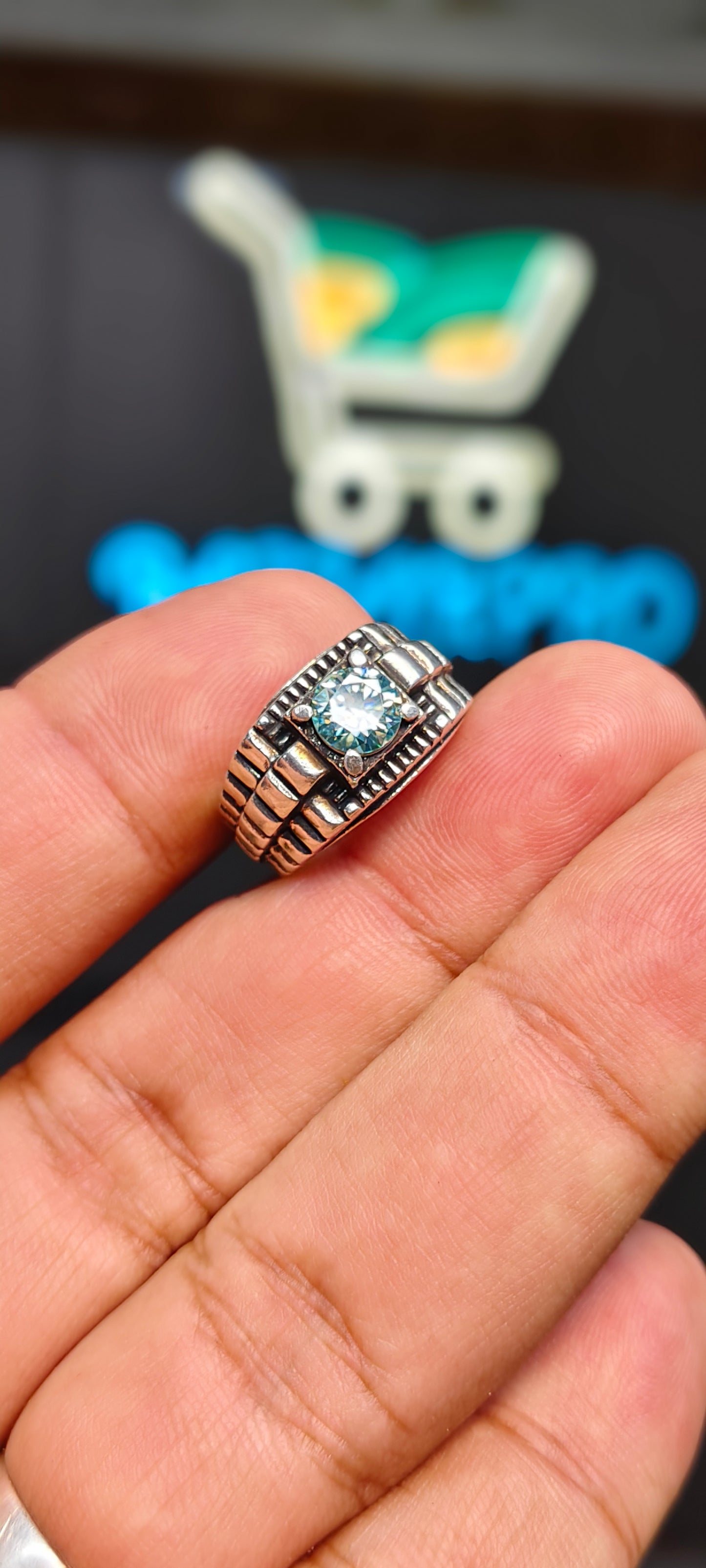 Aqua Moissanite Diamond