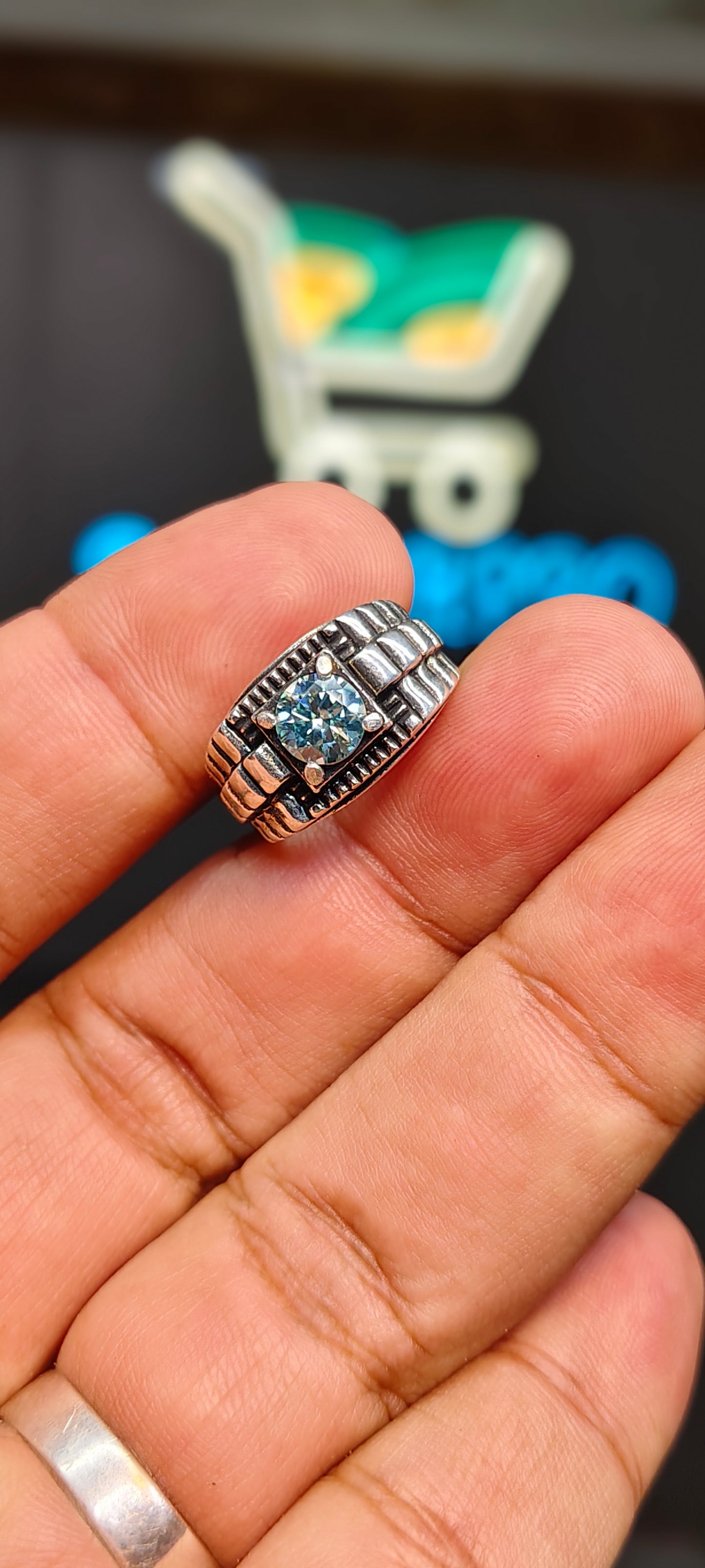 Aqua Moissanite Diamond