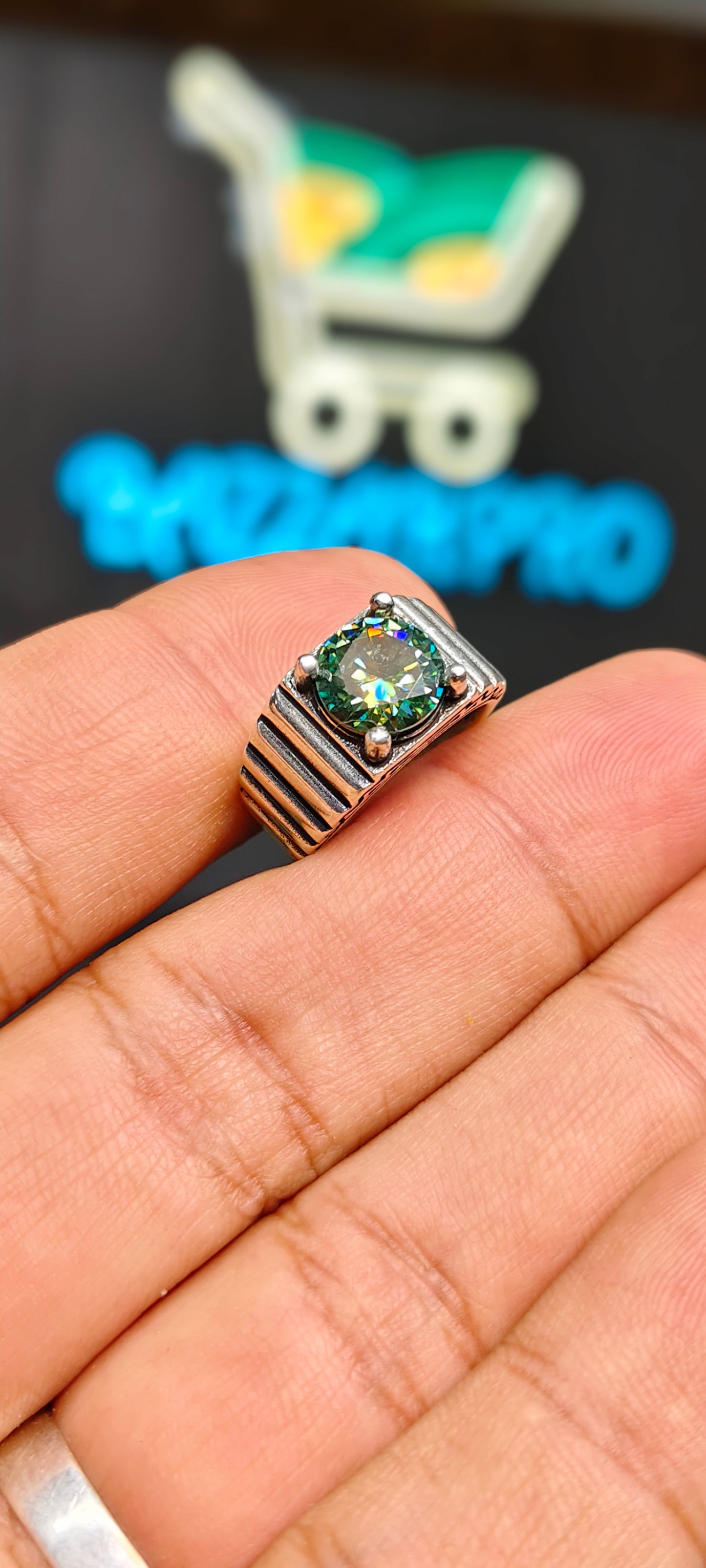 Green Moissanite Diamond