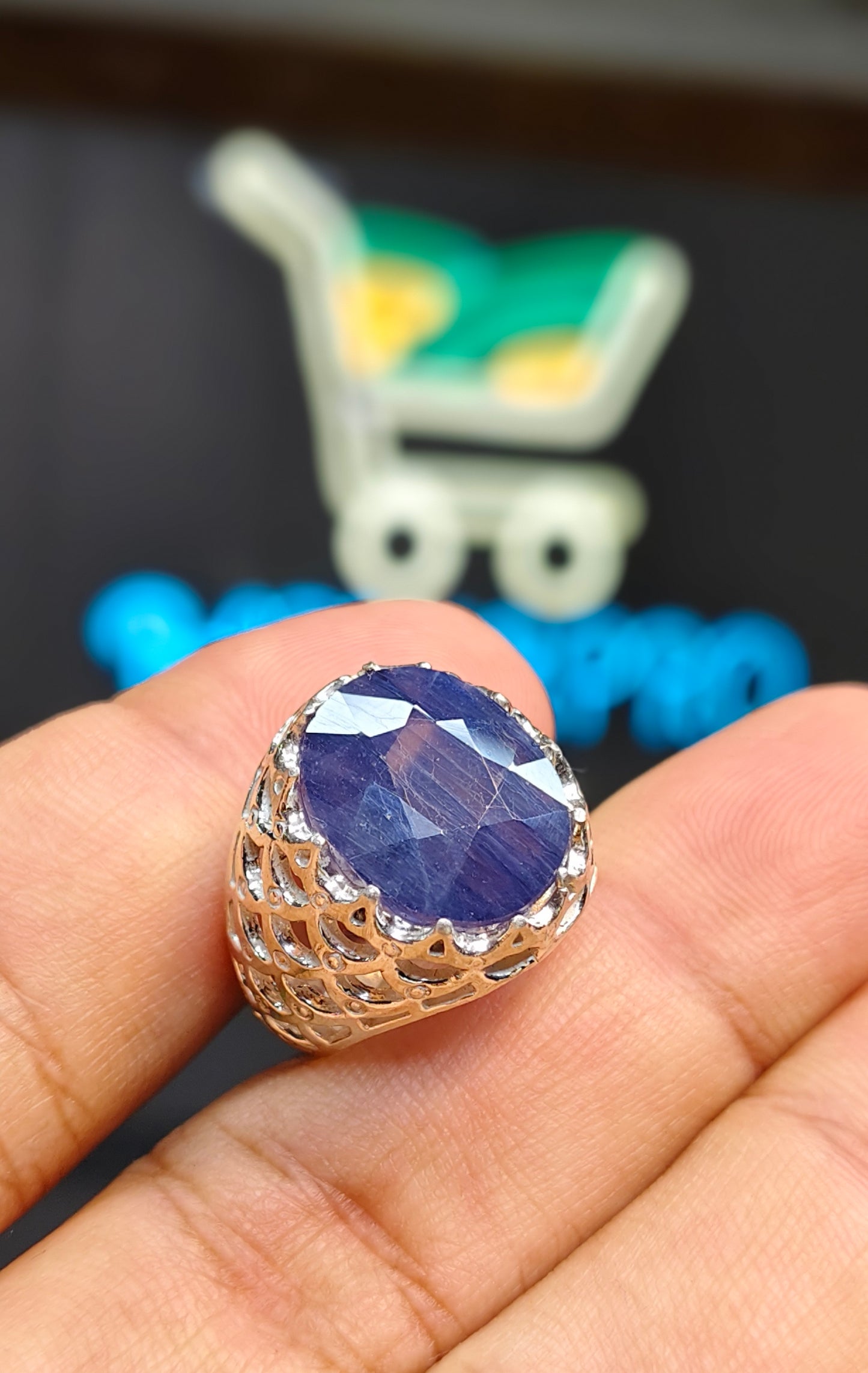 Premium Quality Neelam Ring