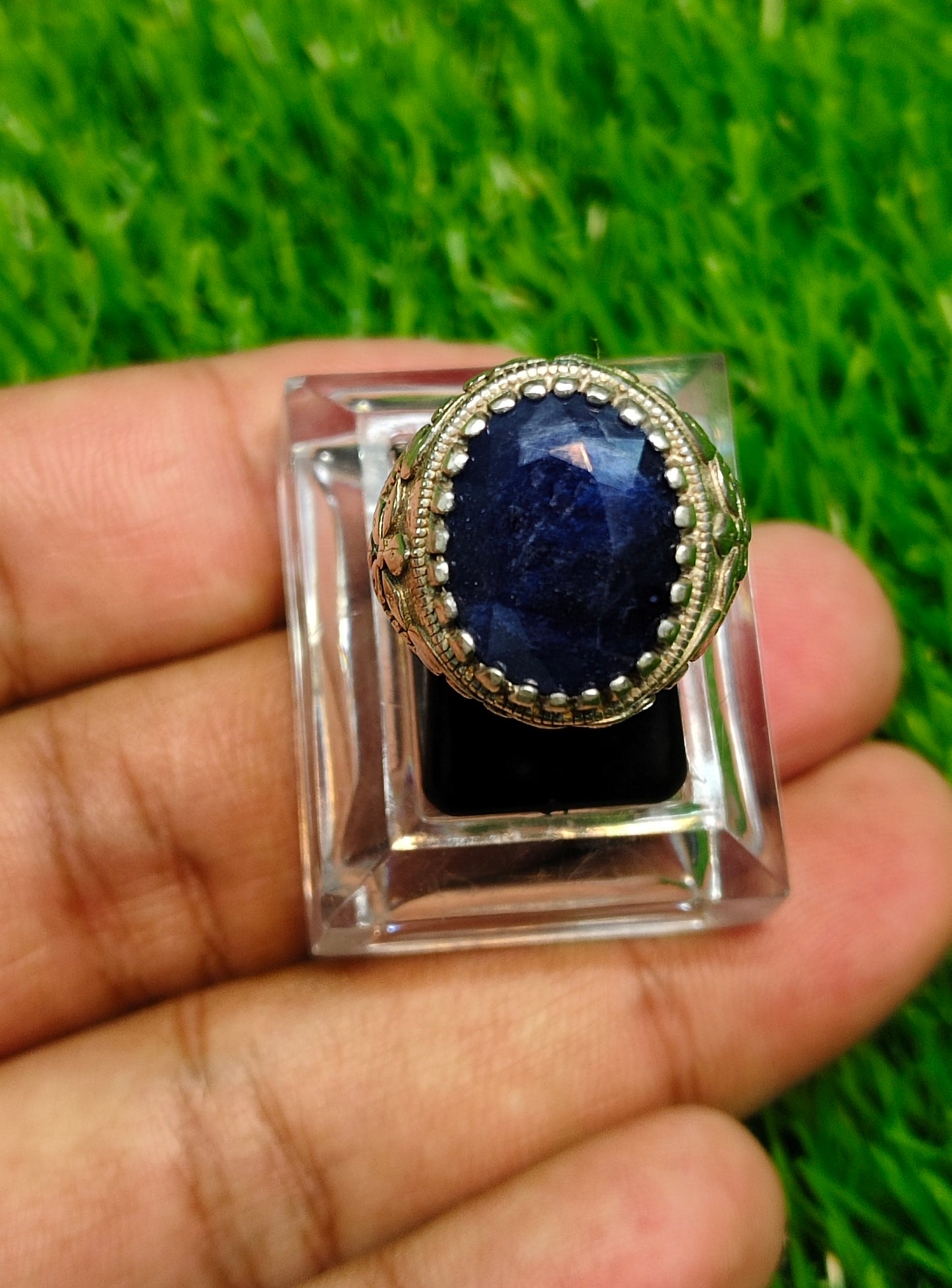 Dark Blue Sapphire Ring
