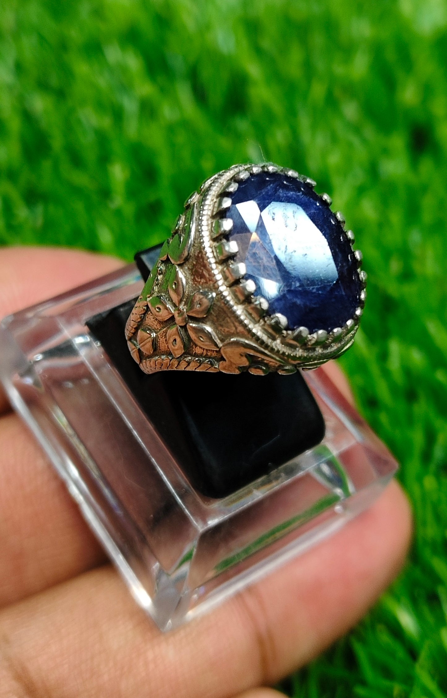 Dark Blue Sapphire Ring